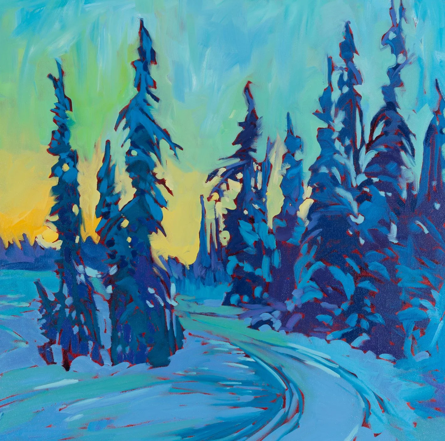 Ski Trail | 20” x 20” | Oil on canvas | SOLD