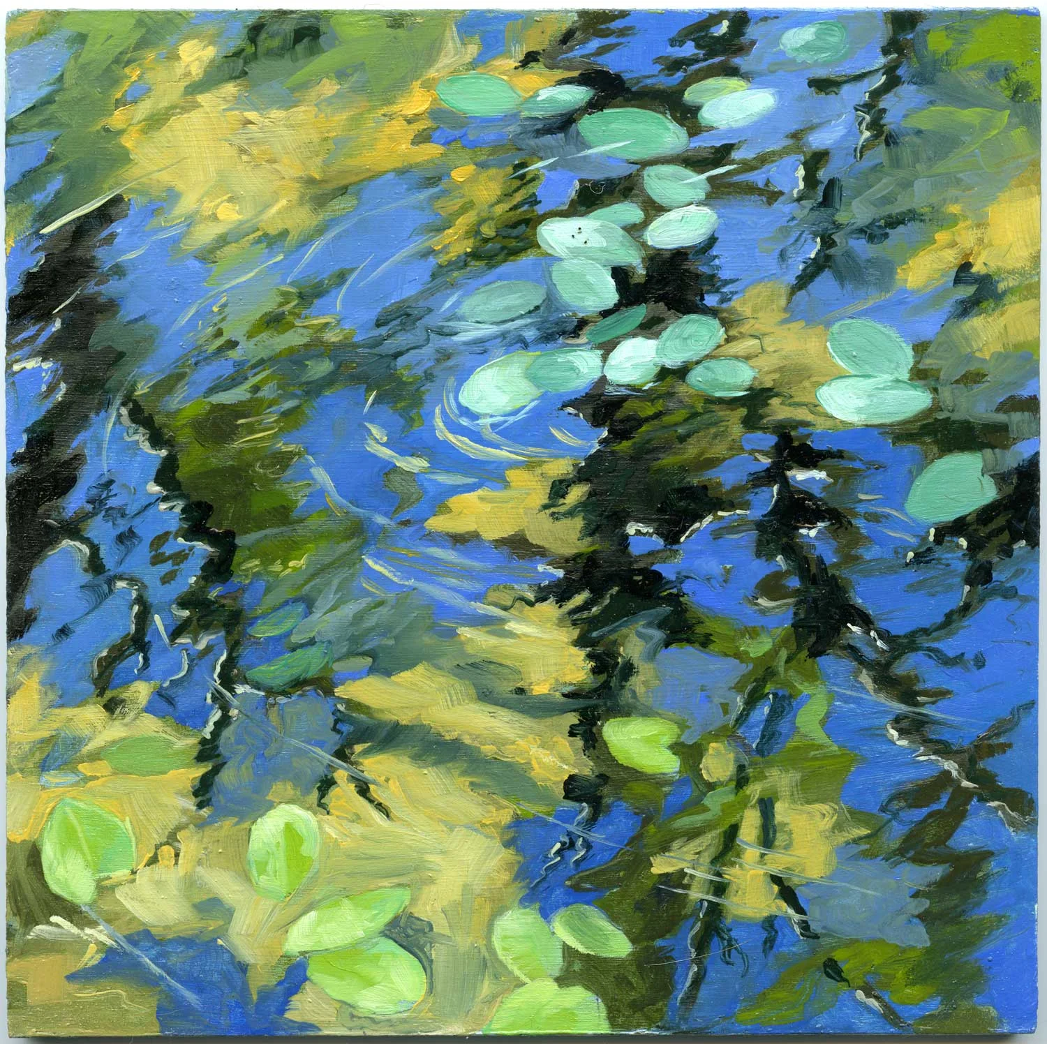 Underwater Series | The Sky Beneath | 8" x 8" | Oil | Hardboard | SOLD