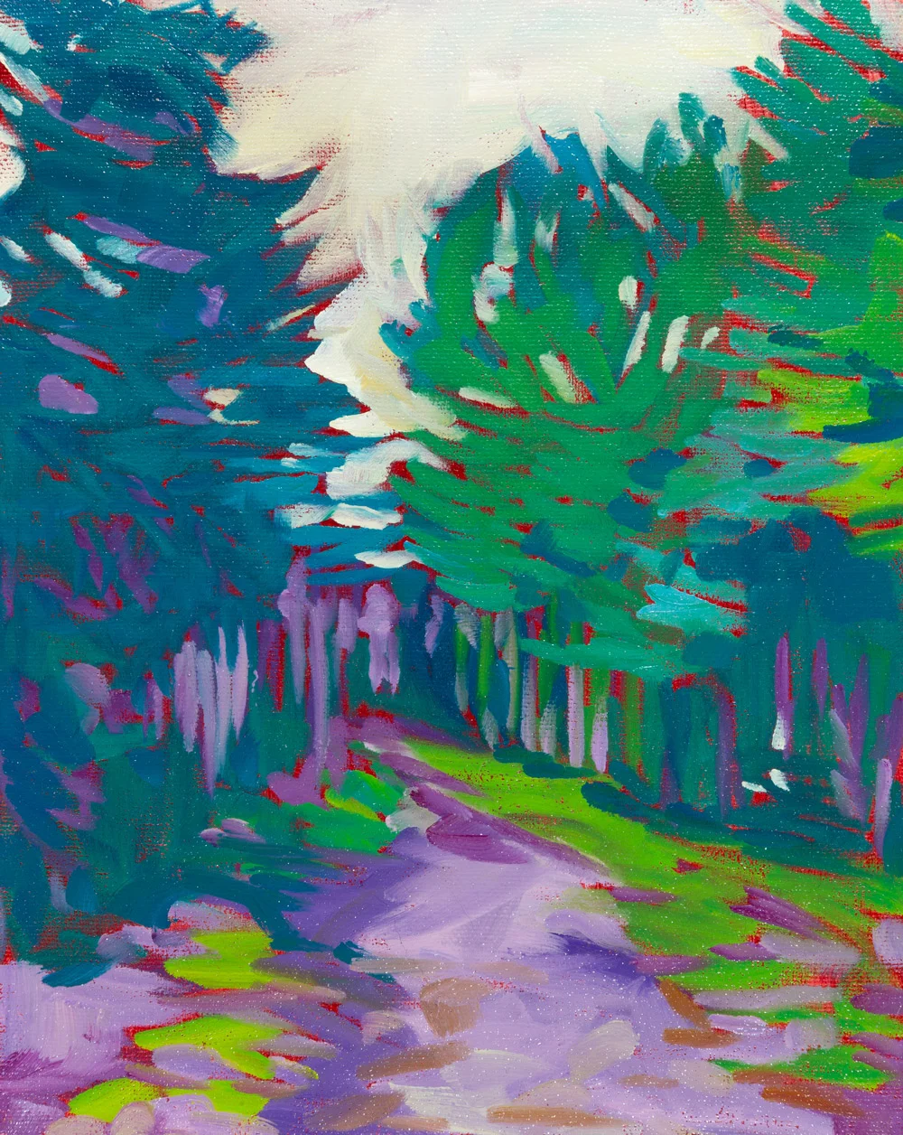 Trail to Boathouse | 8”X10” | Oil on canvas | $350