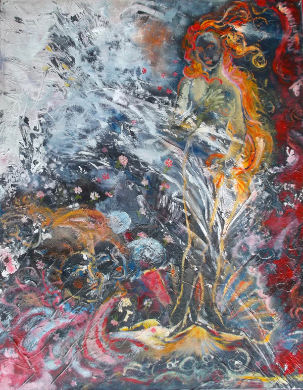 Creatures of the Sea and Wind (Boticelli) | 1 6”x 20” | Oil / Acrylic | Canvas SOLD