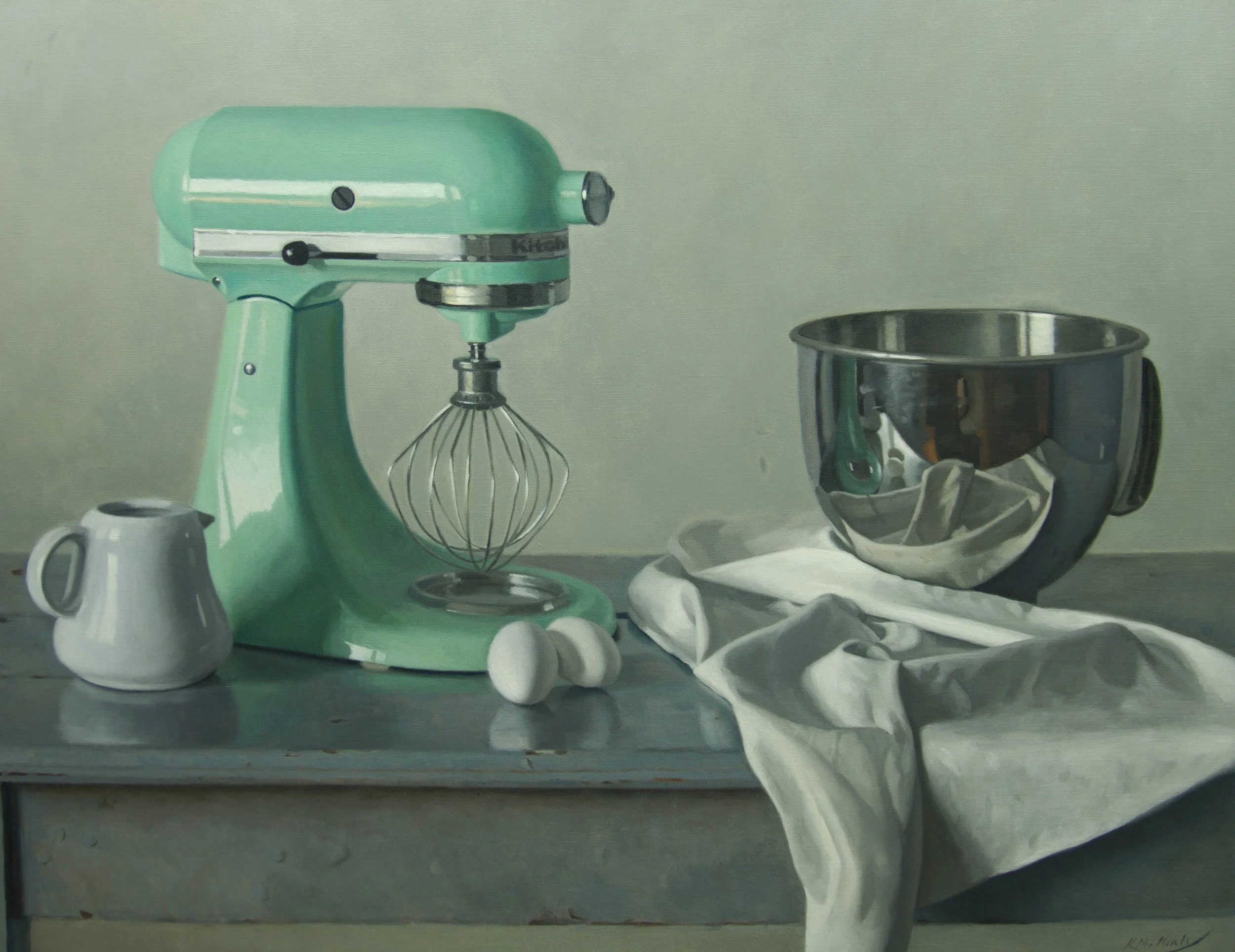 Mixer and Bowl | Oil on linen | 22” x 28”