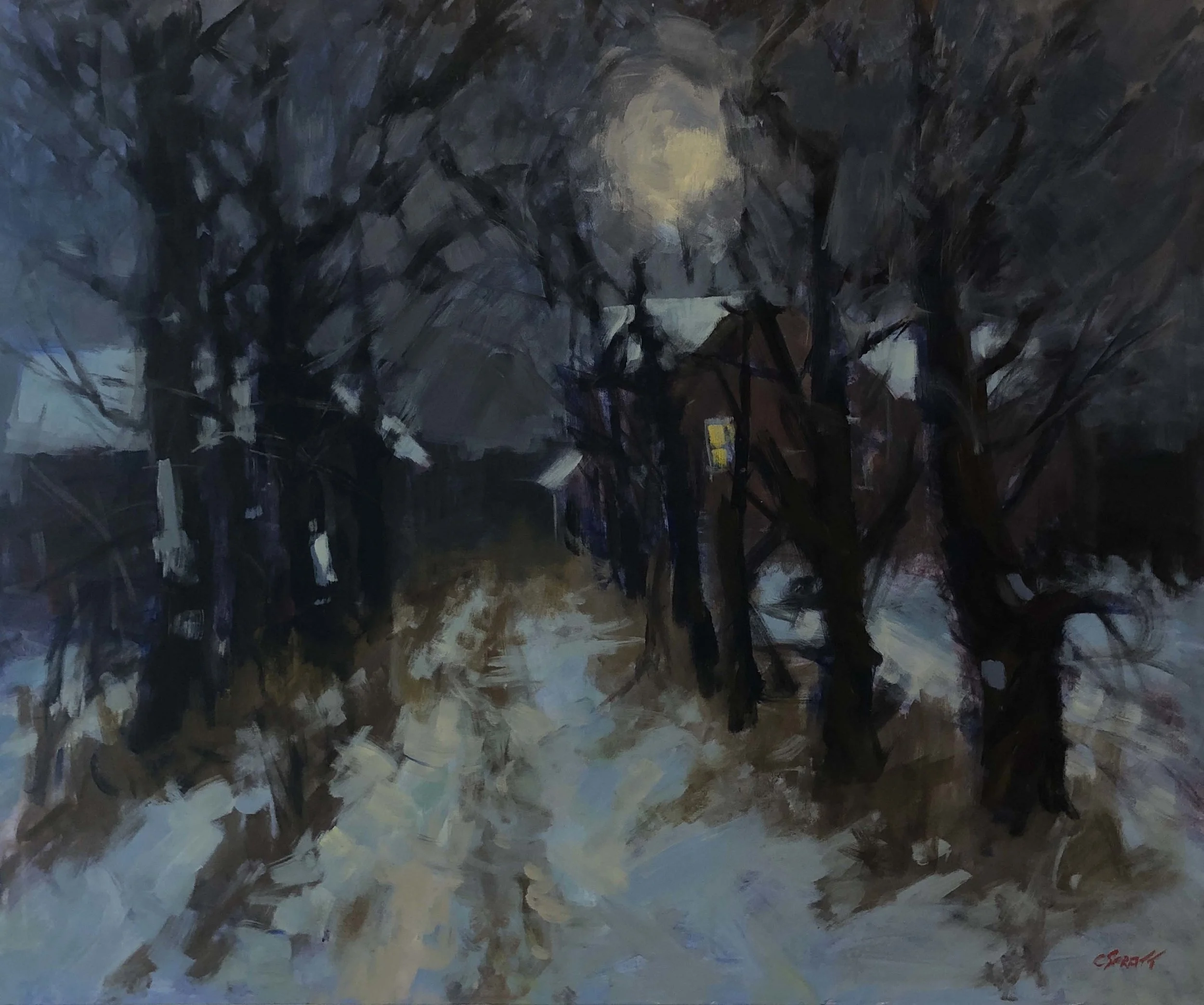  Dropped Off At The Gate | 30 x 36 | Acrylic | $2500 + tax 