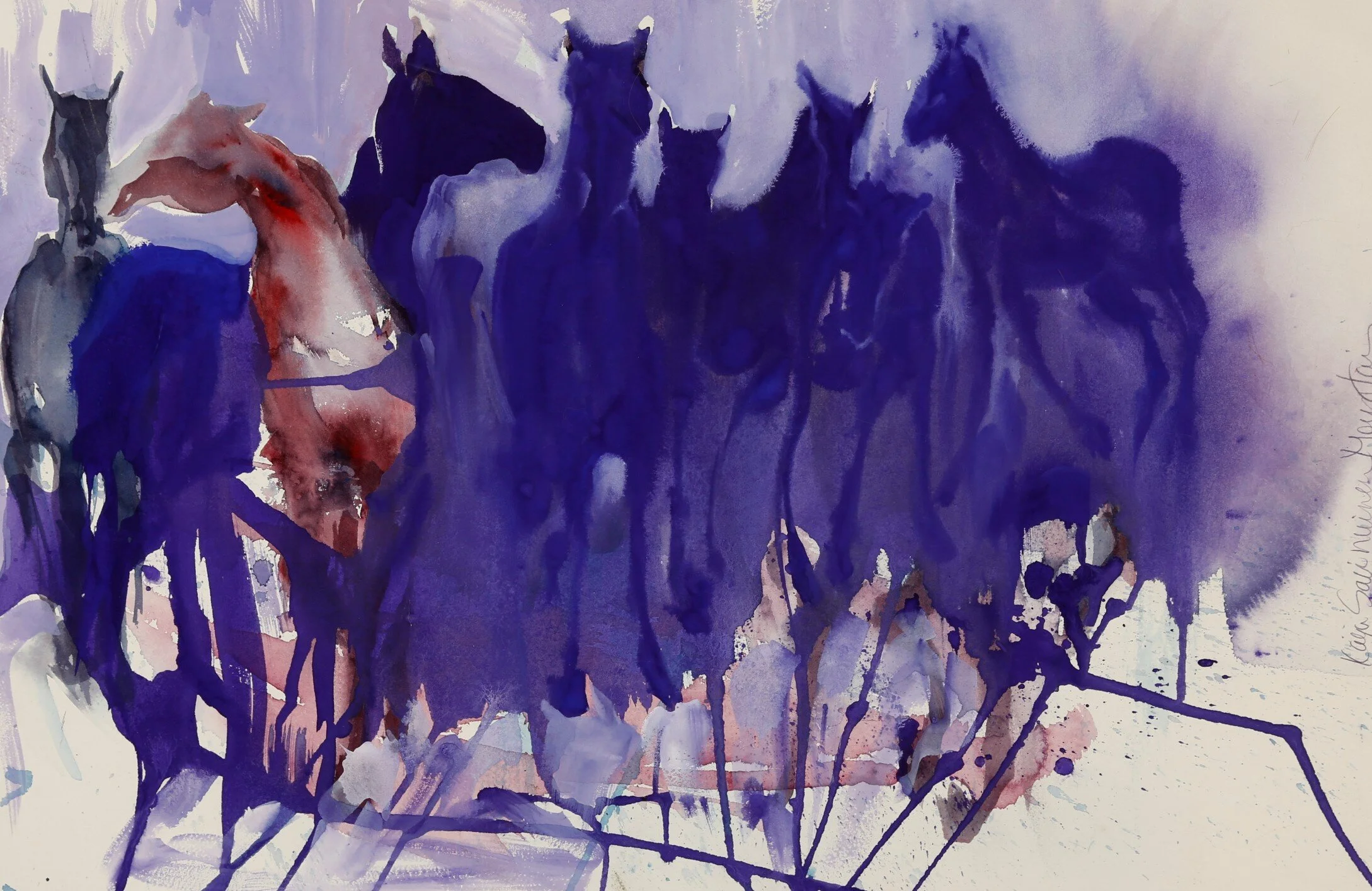  Ghosts, gouache_watercolor on paper, 15 x 24  NFS 
