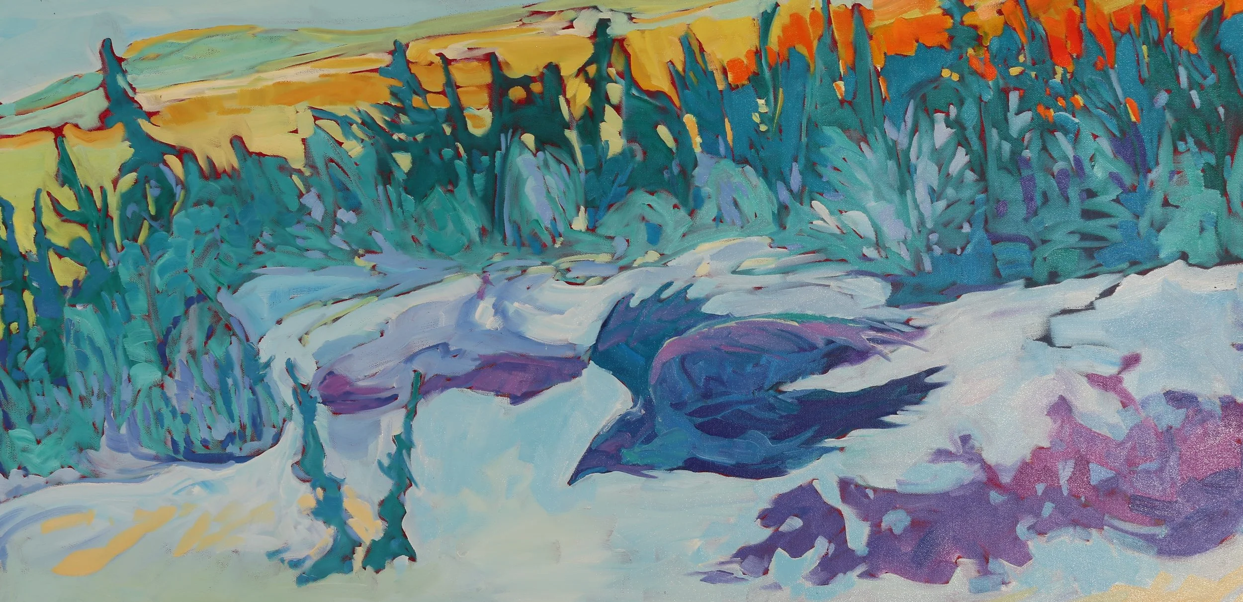  Don't Go, 36x18, oil on canvas, $2400 