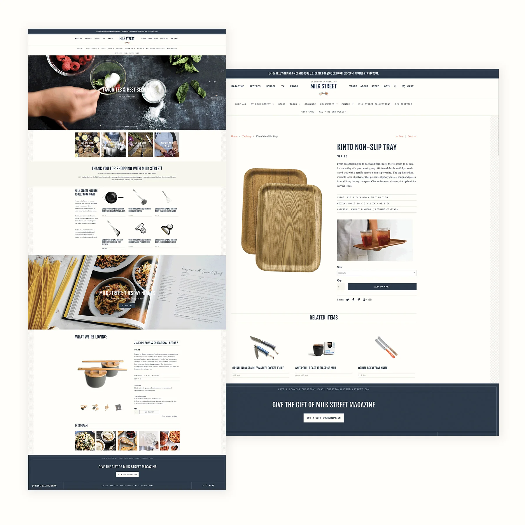 Milk Street Store: E-Commerce Design + Project Management