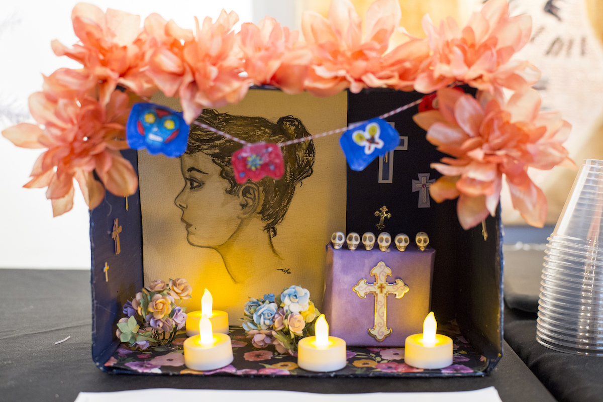 Spanish Expedition, An Ofrenda like Spanish cultures use to honor their dead during Diá de Los Muertos.