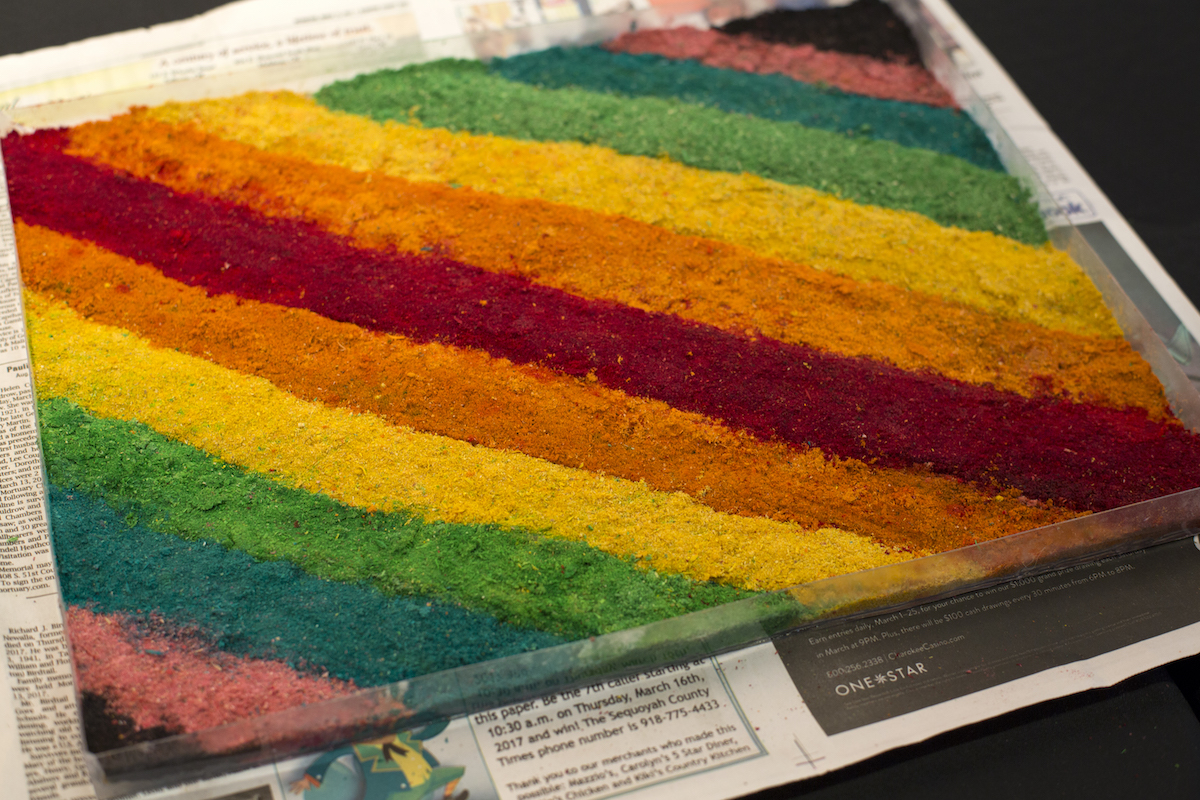 Spanish Expedition, Sawdust Rug for Diá de Los Muertos