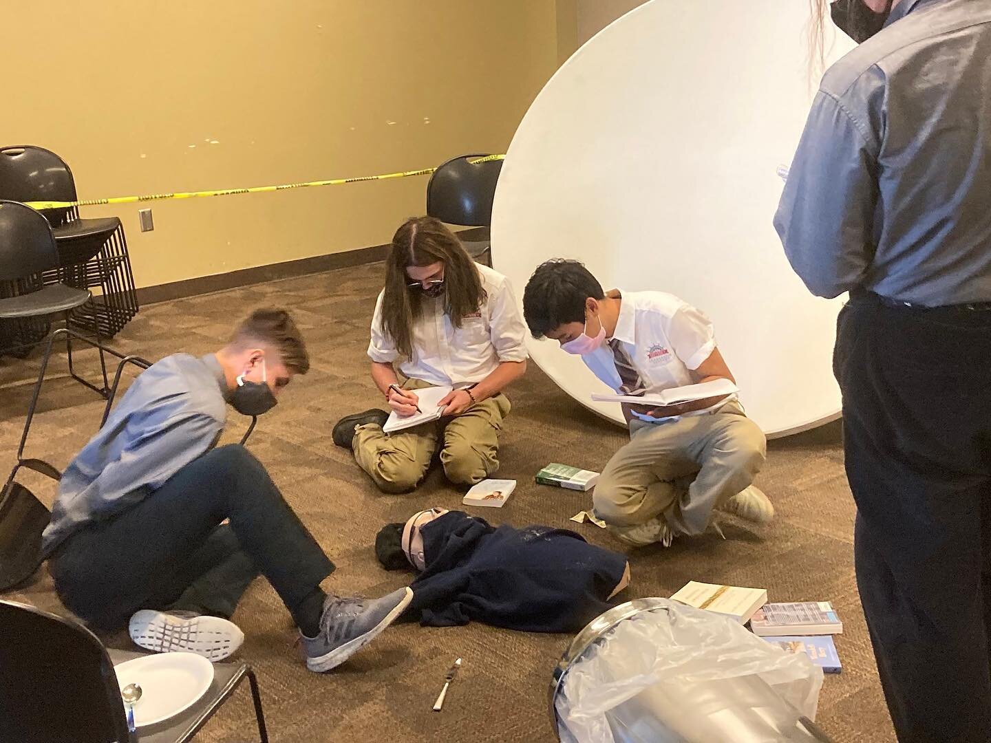 Week 1 of school, and Forensic students are already learning how to examine crime scenes. ⚠️

&ldquo;The evidence doesn&rsquo;t lie.&rdquo;