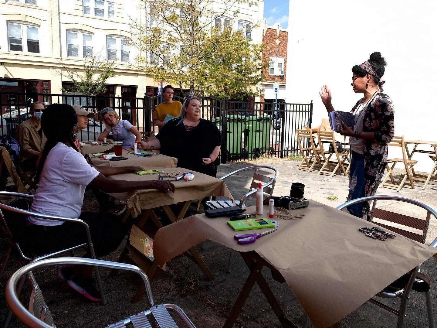 #FBF to a creative gathering for the artoberVA 2021 event, &ldquo;Getting Unstuck&rdquo; with Nherie Tellado &amp; Lamb Center for Arts &amp; Healing! This project allowed community members to use mindful collaging techniques to overcome feeling stuc