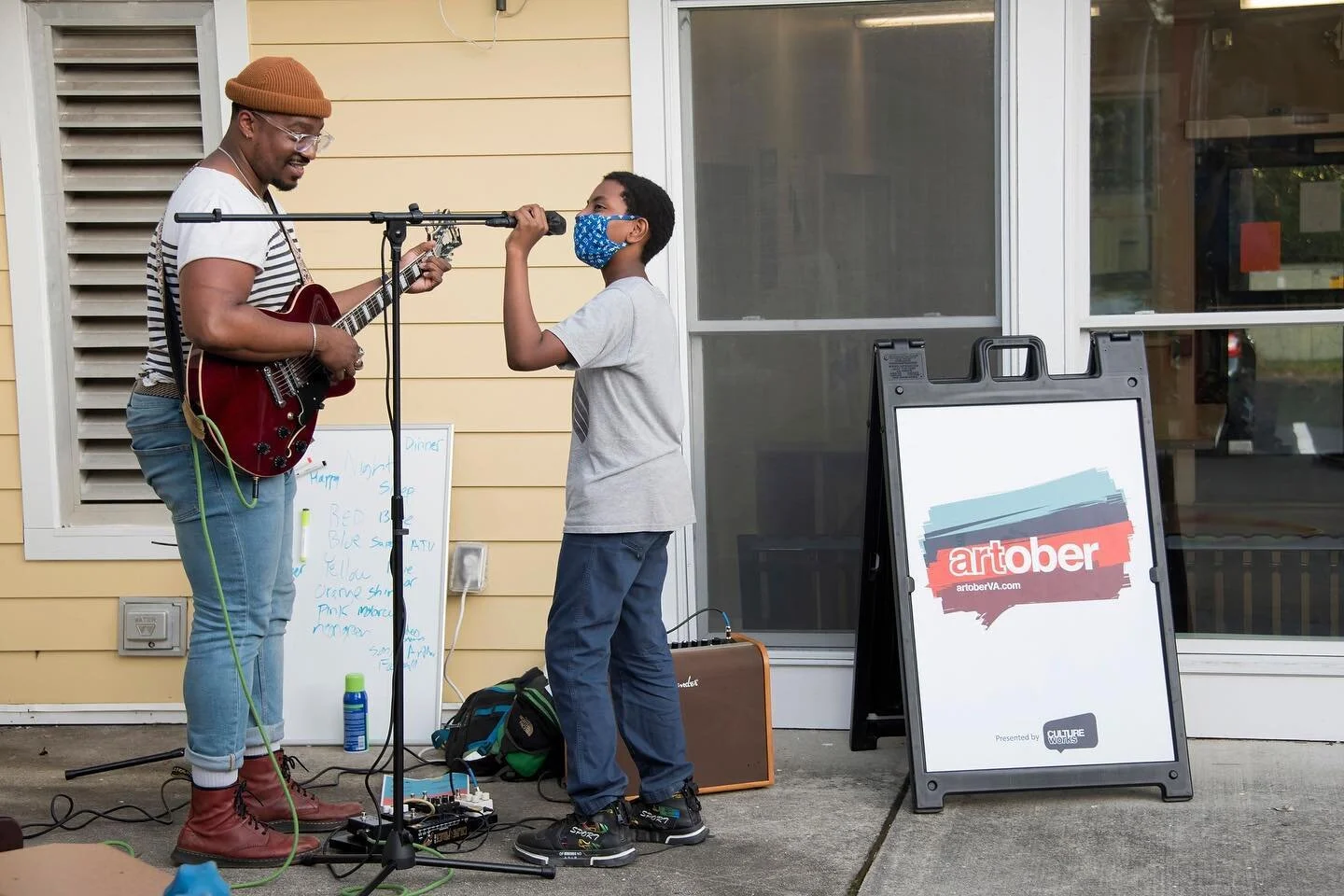 #TBT to music in the making at Better Housing Coalition community, Lincoln Mews during artoberVA &lsquo;21 with local artist, Tre Charles! Tre has the magical touch as a musician to ignite a creative spark in the community&rsquo;s youth through his &