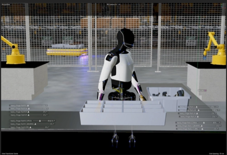 Establishing the Scene:
Background elements are introduced to establish the scale and scope of the environment, helping define the robot’s relationship to the larger scene.