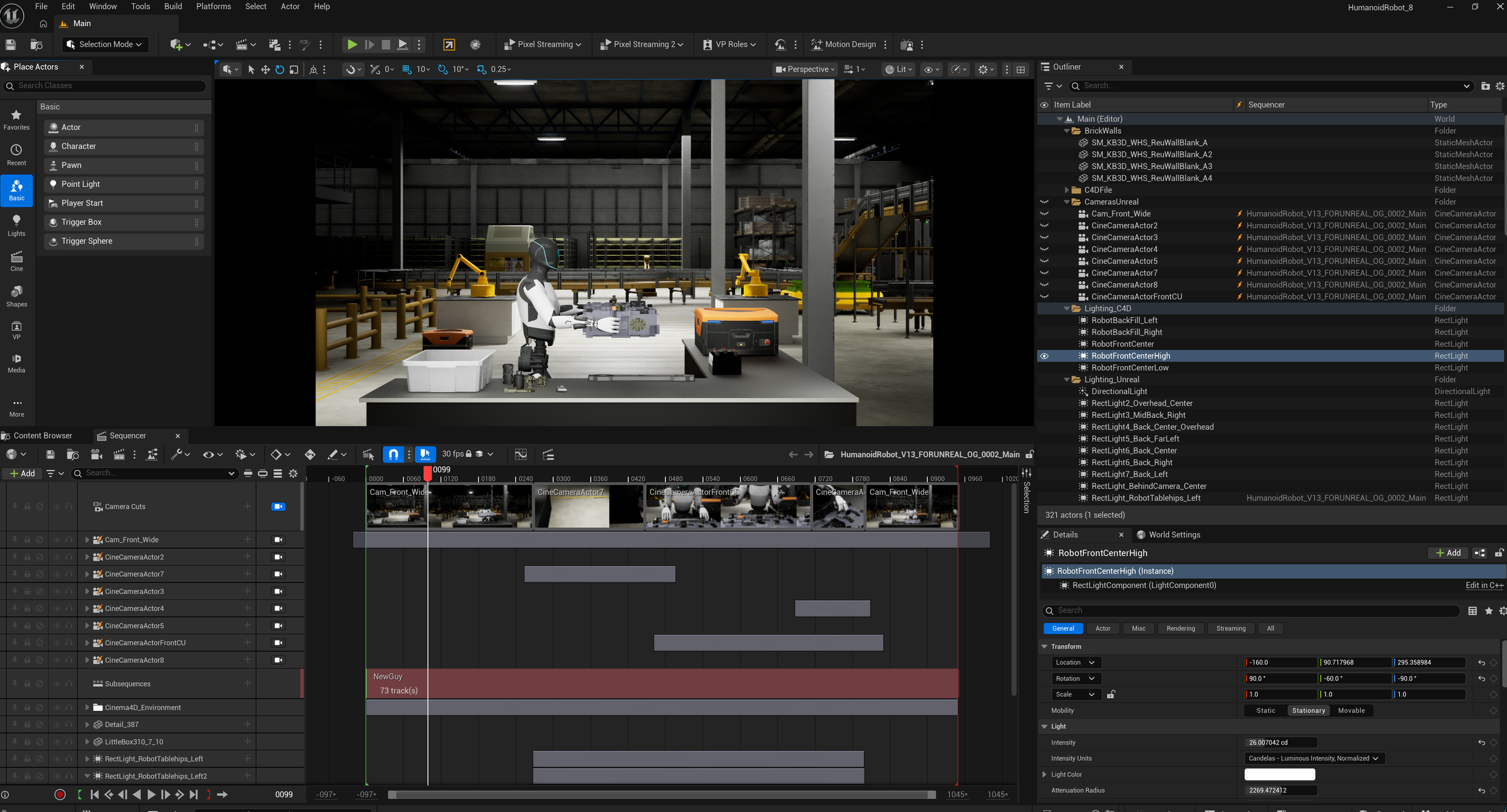 Moving into Unreal Engine:
The project then moves into Unreal Engine, where I build out a complete factory environment natively in Unreal, expanding the original animation into a fully realized real-time 3D scene.