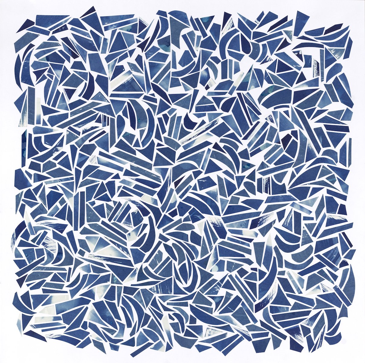 Beyond the Sea, 23, cyanotype print paper mosaic 