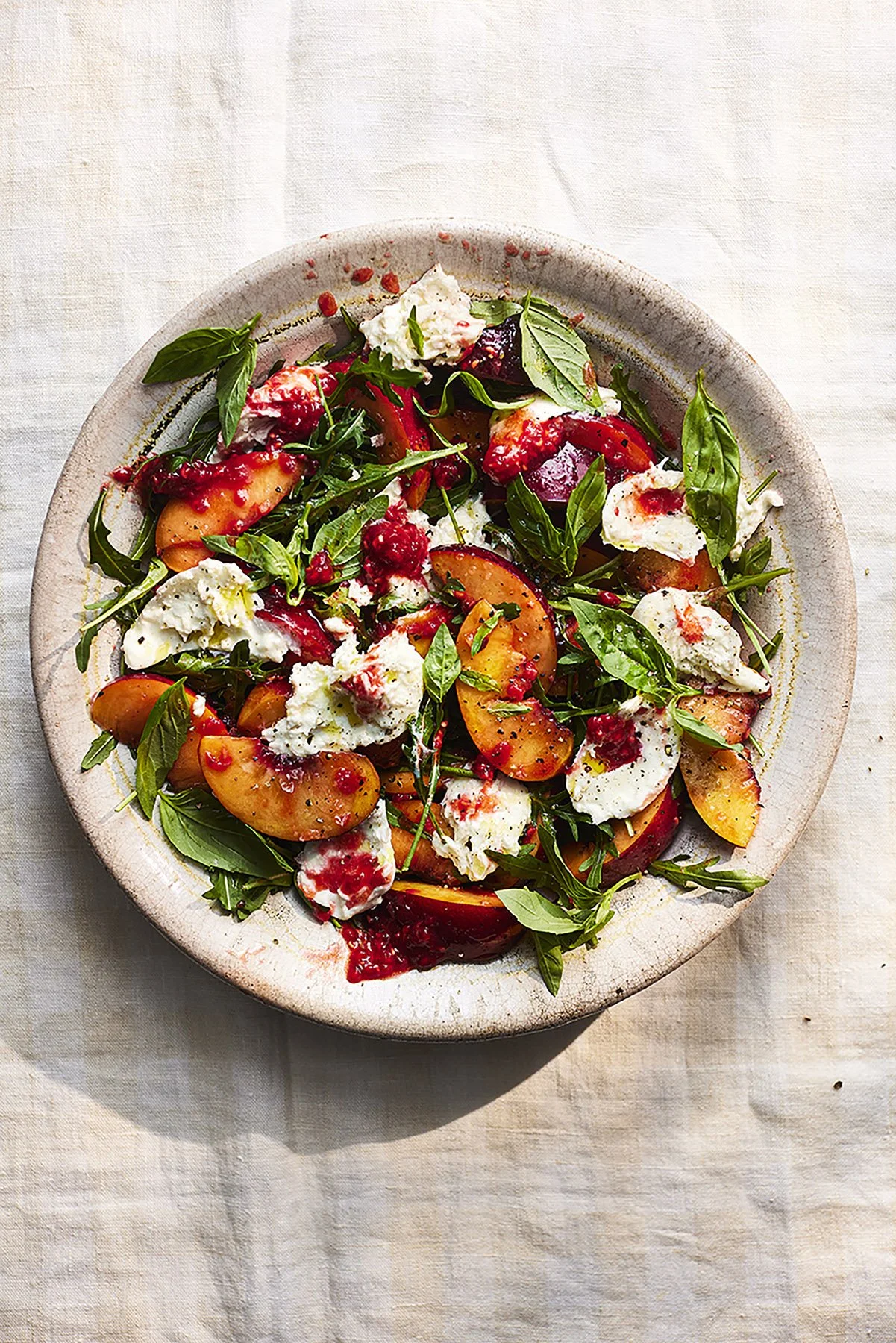 Raspberry, nectarine and mozzarella salad.jpg