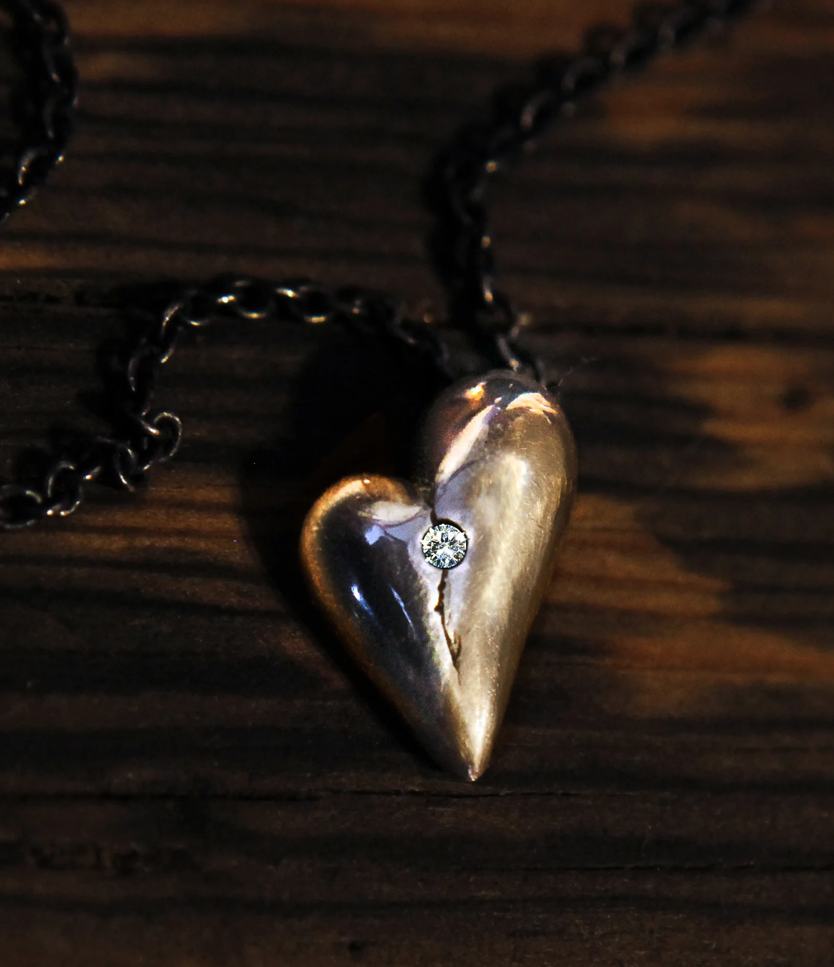 Sterling and Diamond Heart