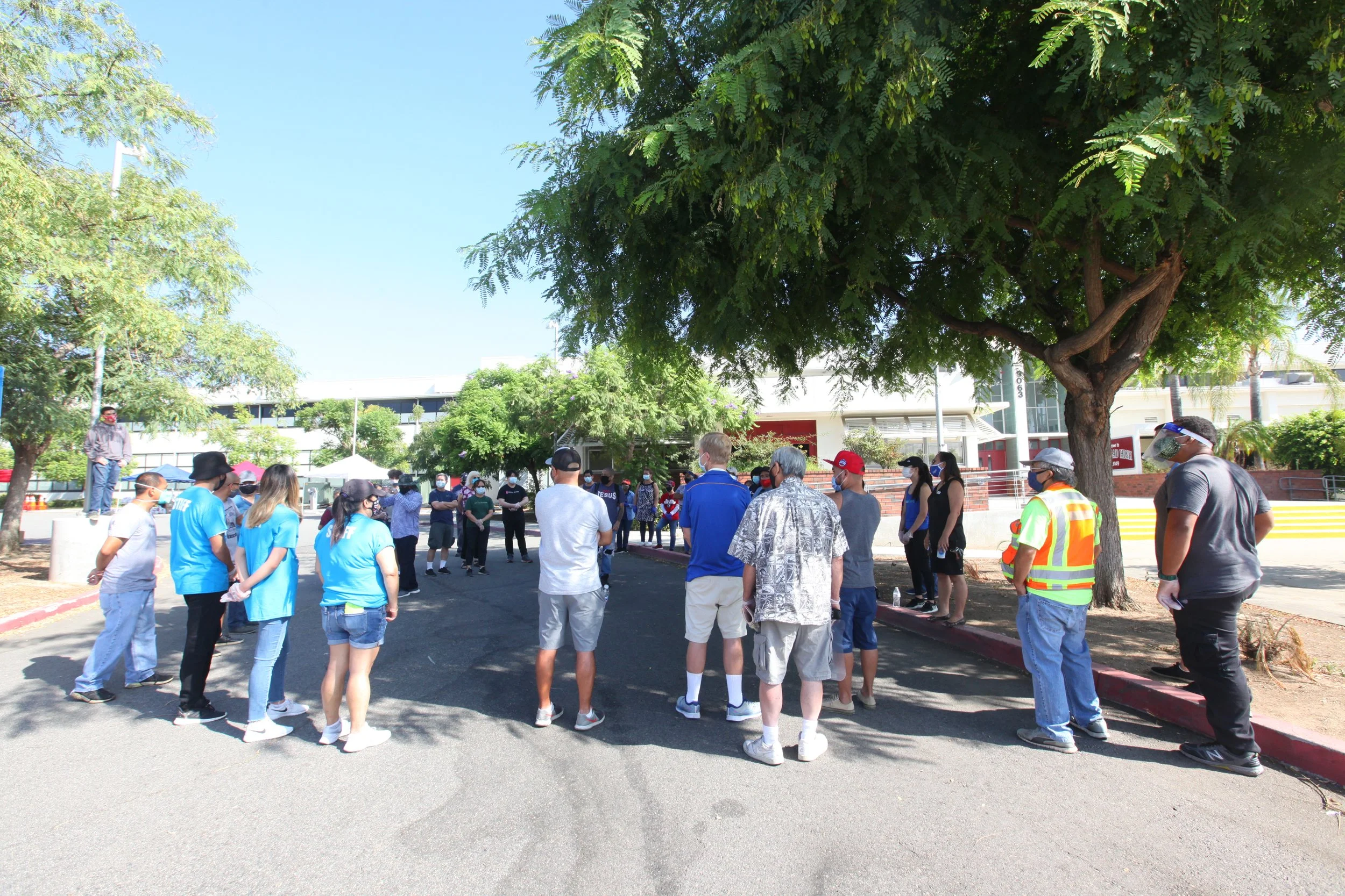 Community Food Distribution volunteers @ MCUMC (Rosemead HS)