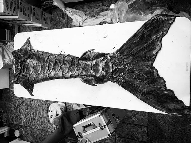I wanna make a gothic black siren tail......... #mermaid #merman #fxmakeup #specialfx #ocean #silicone #siliconemermaidtail #smoothon #dragonskin #mermaidcostume  #crowcawfx #siren #lasirena #mermaidtails #mermaidsofinstagram #mermenofinstagram #wet 