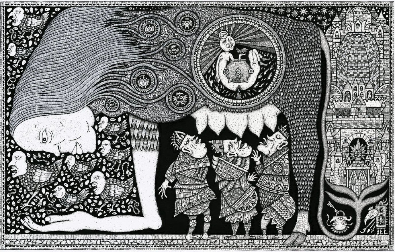 Mother Minds the Chickens (19 x 12 - 2024) 72 dpi.jpg