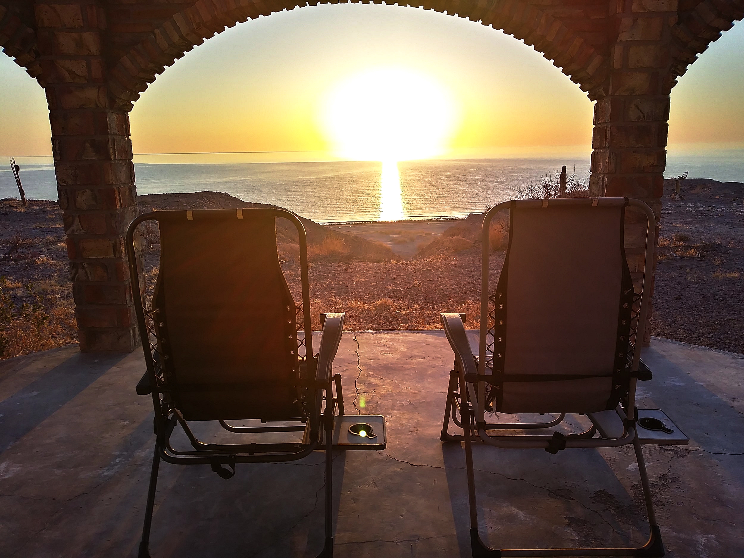 Two together as the sun comes up