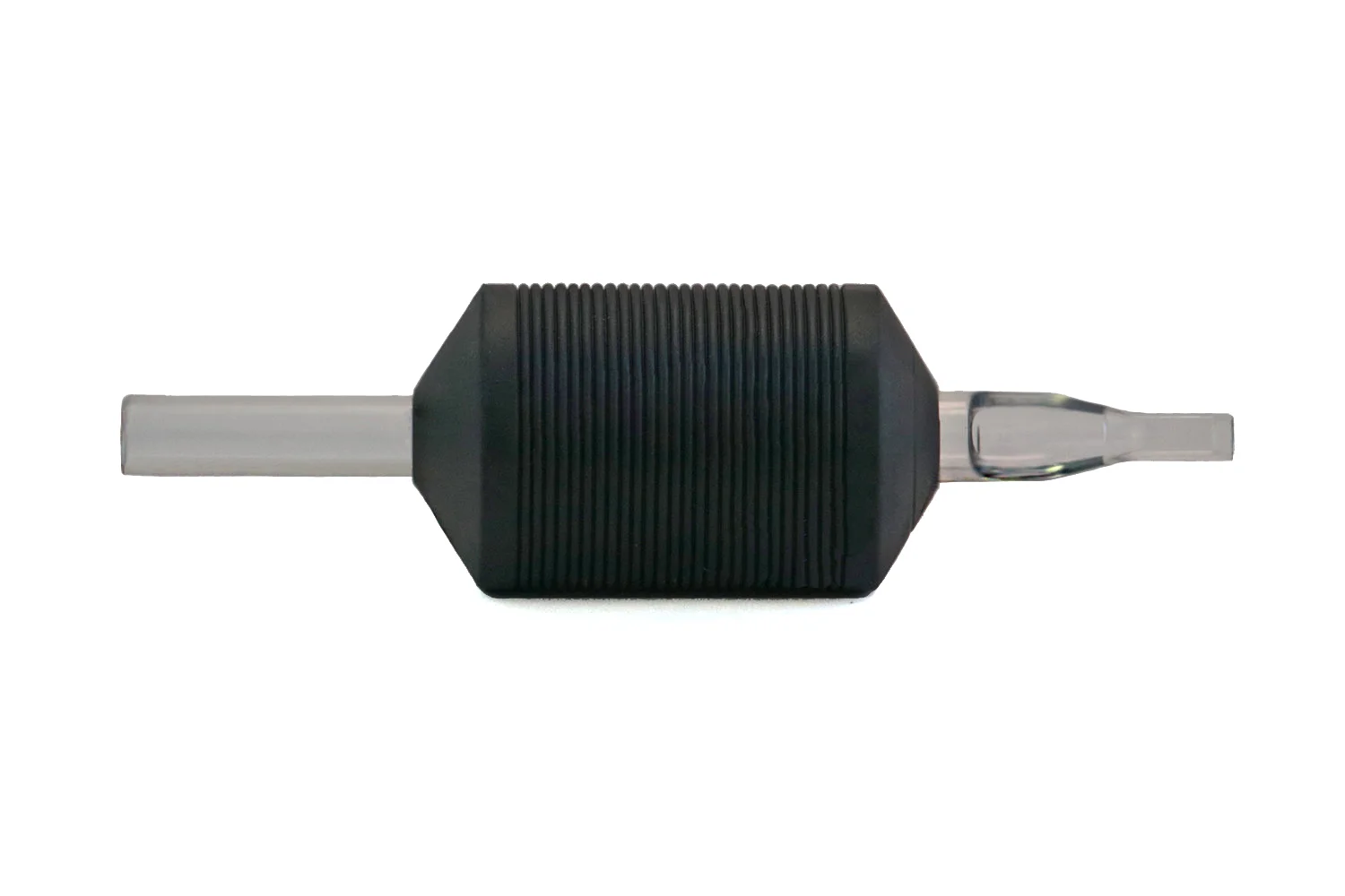 BEZTAT 1" FLAT TIP DISPOSABLE GRIP TUBES- BLACK FINE RIB 