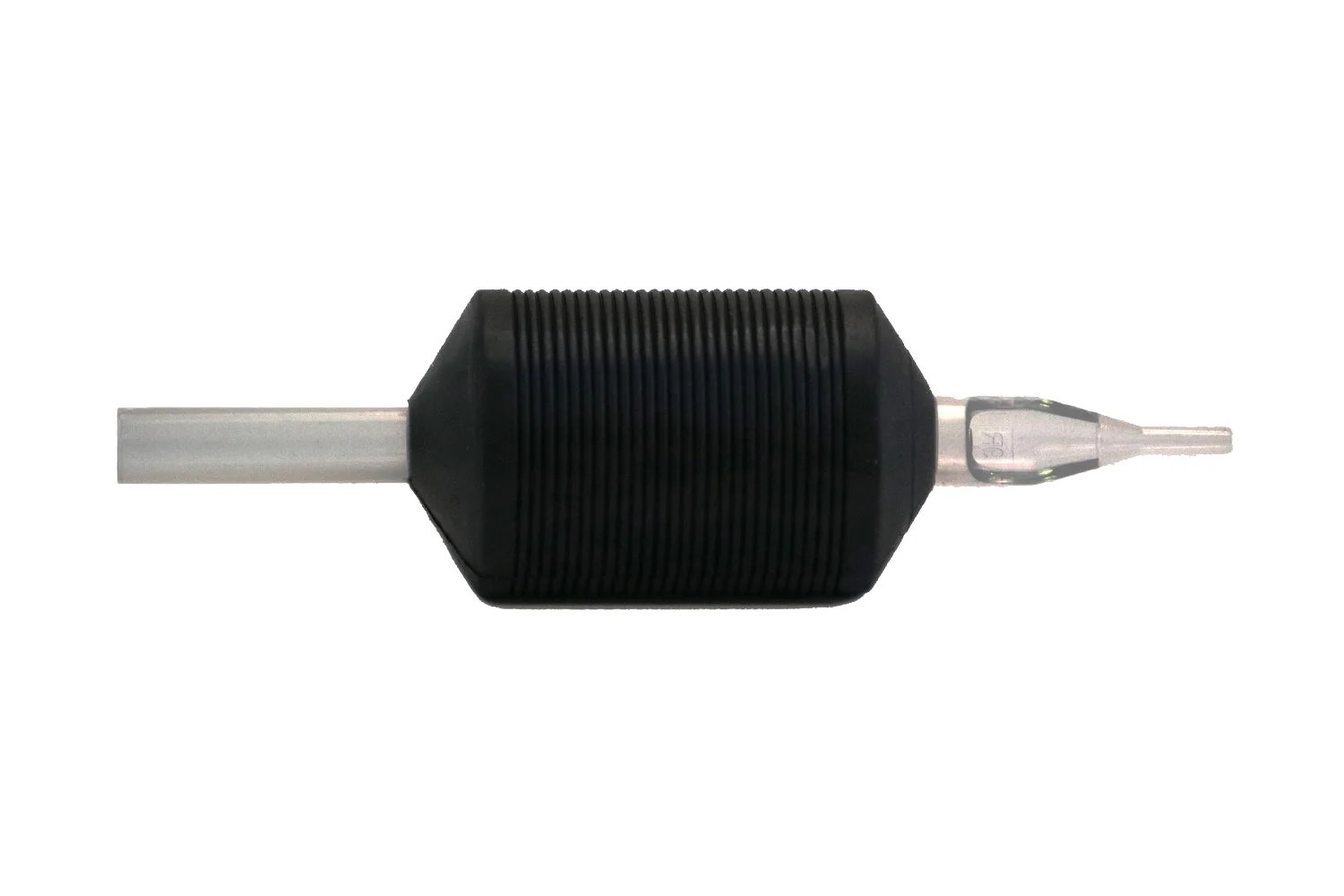 BEZTAT 6/5" ROUND TIP DISPOSABLE GRIP TUBES- BLACK FINE RIB 