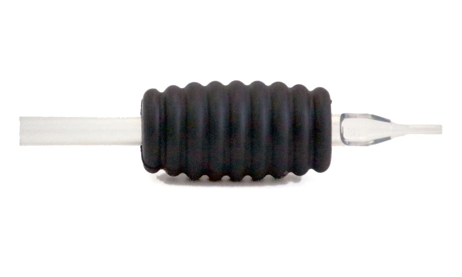 BEZTAT 6/5" ROUND TIP DISPOSABLE GRIP TUBES- BLACK JUMBO RIB 