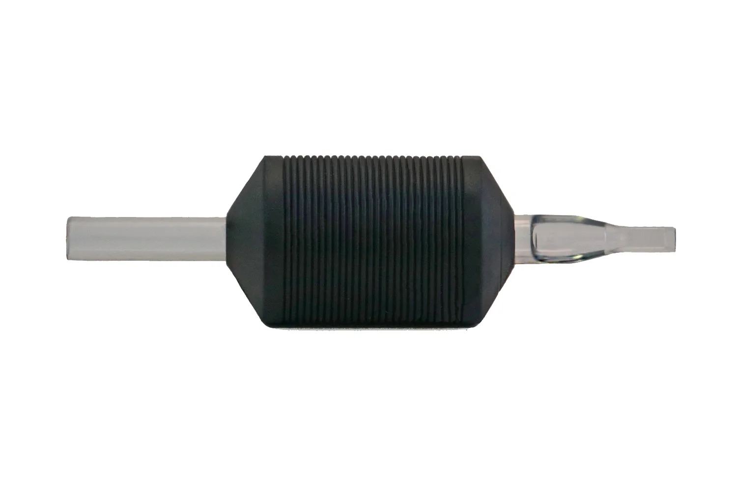 BEZTAT 6/5" FLAT TIP DISPOSABLE GRIP TUBES- BLACK FINE RIB 