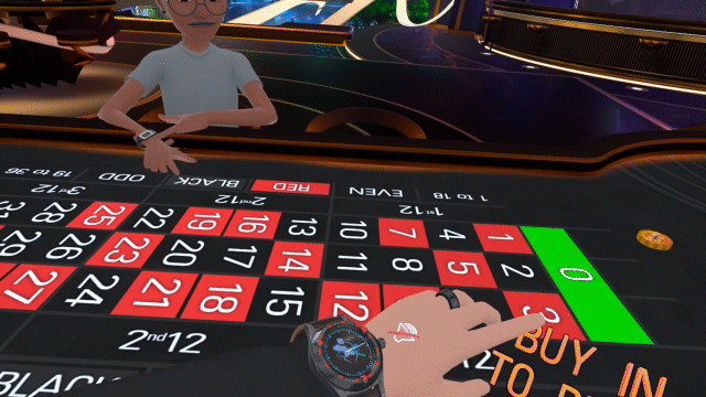 Roulette Table Menu - Buy In to Settings panel transition.