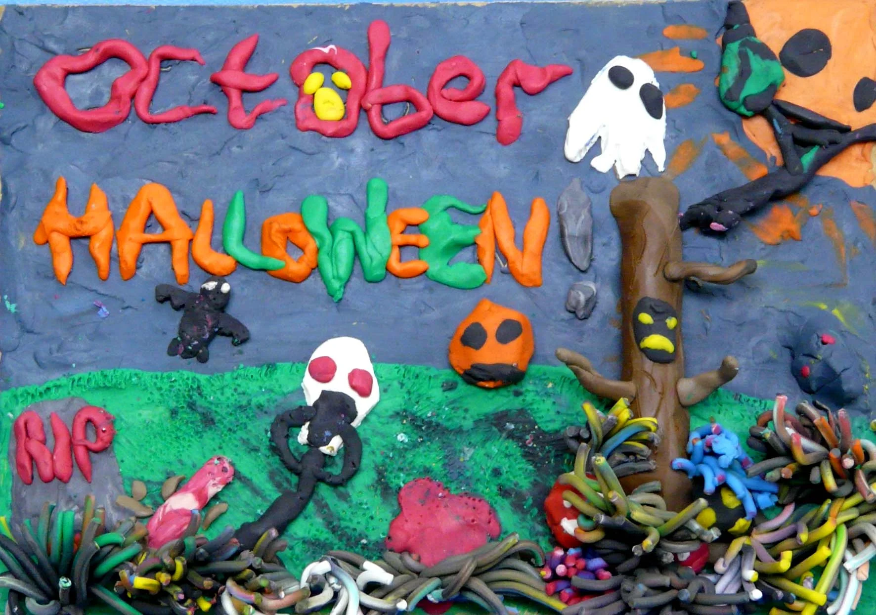 Tibberton Primary School calendar - plasticine