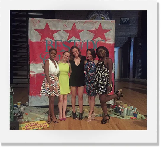 2016 | Our team at the Washington City Paper Best of DC Party where we hosted a photo booth for the party. We snuck away from our photo booth to snap a picture in front of Max Gibbon’s hand lettered sign.