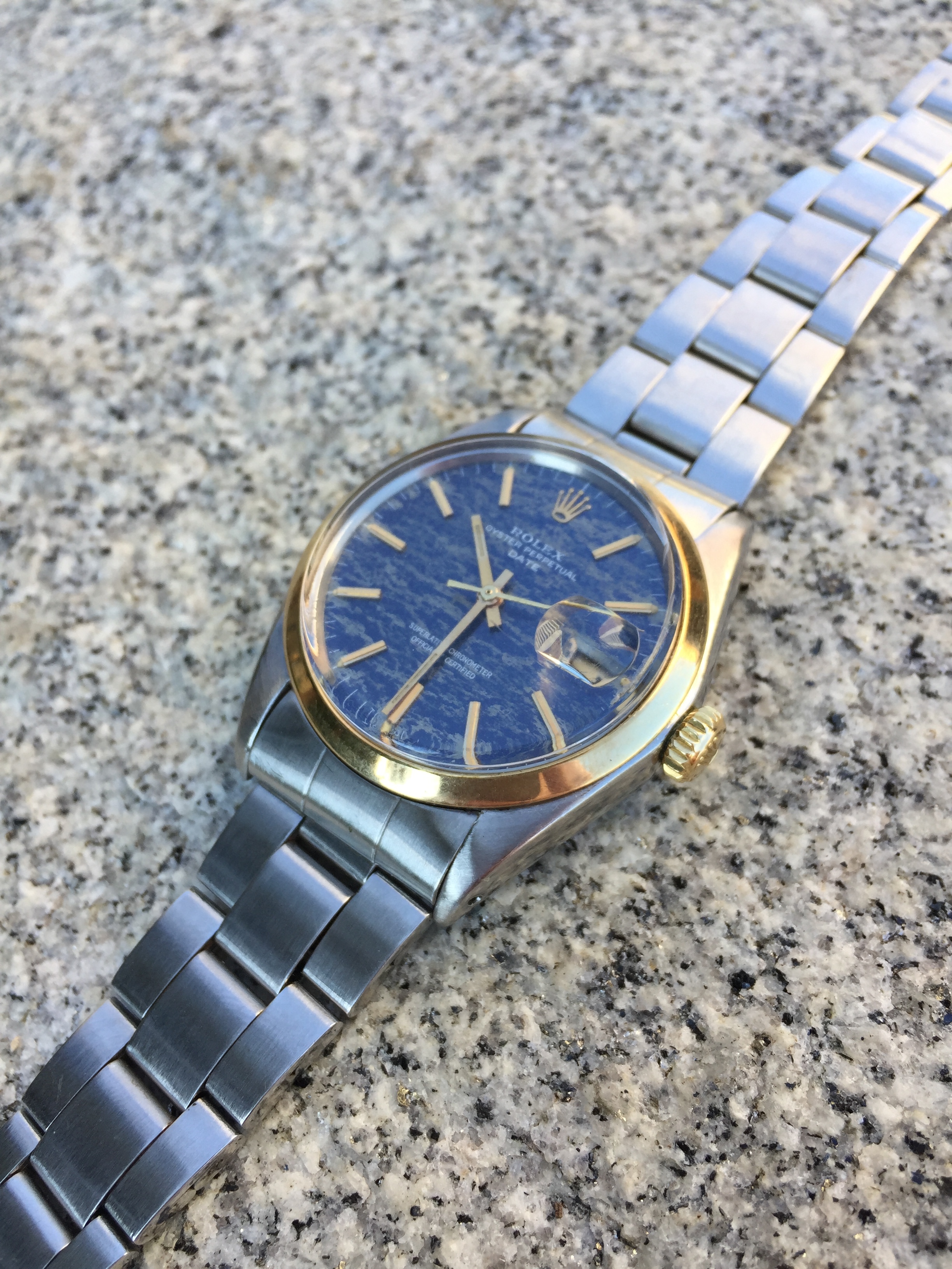 Rolex date 1500 blue dial