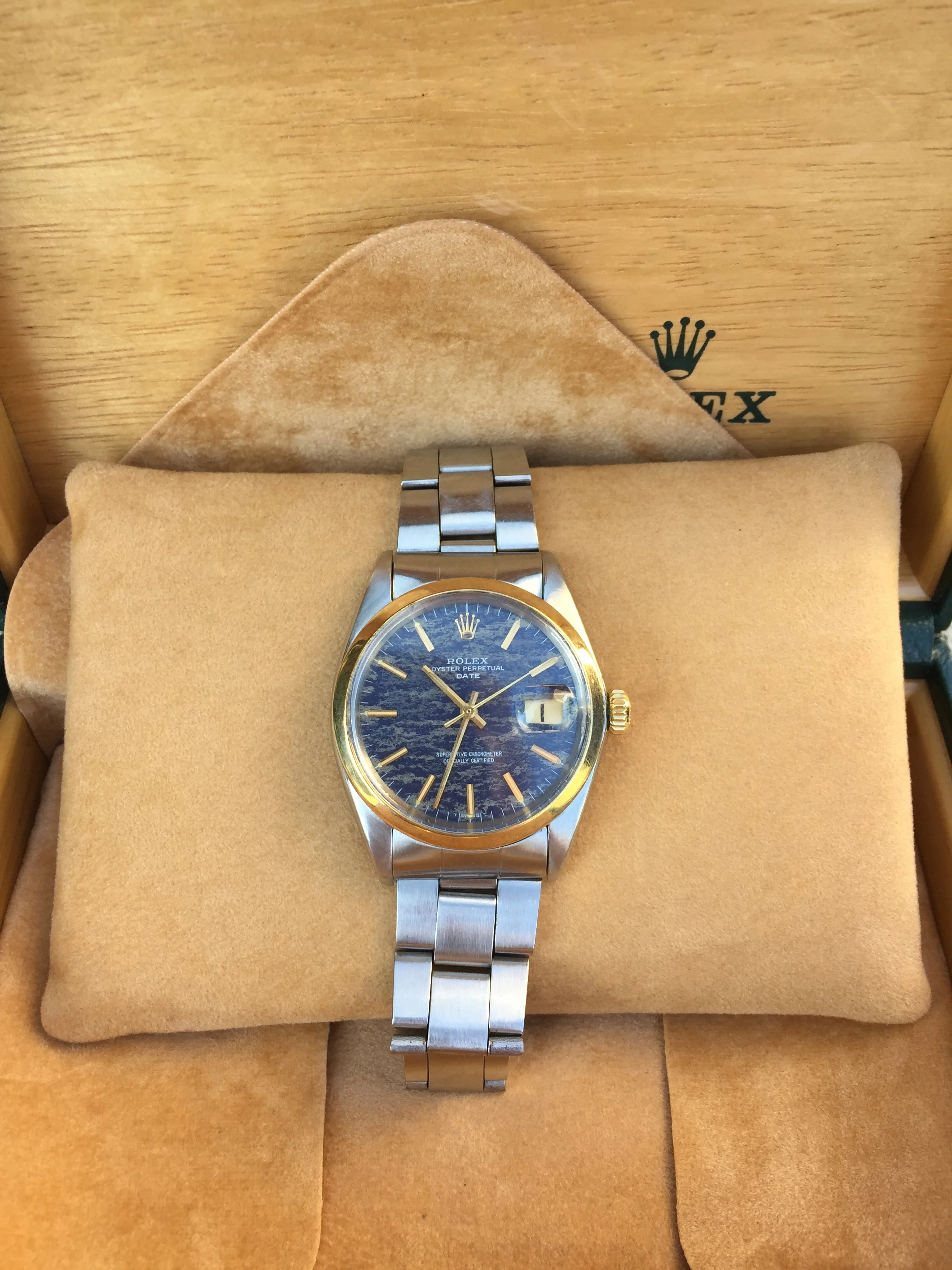 Rolex date 1500 blue dial