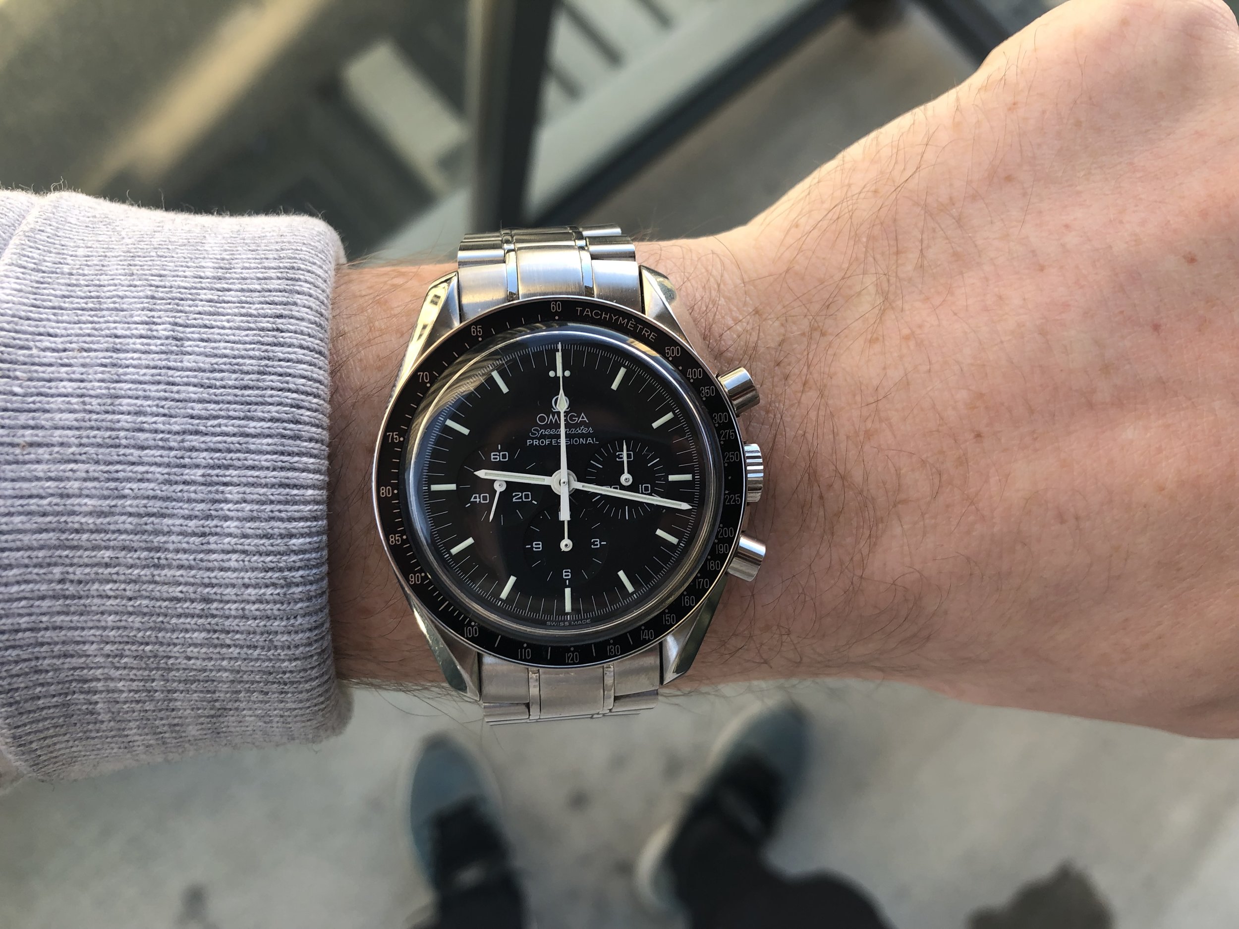 omega speedmaster 6.5 inch wrist