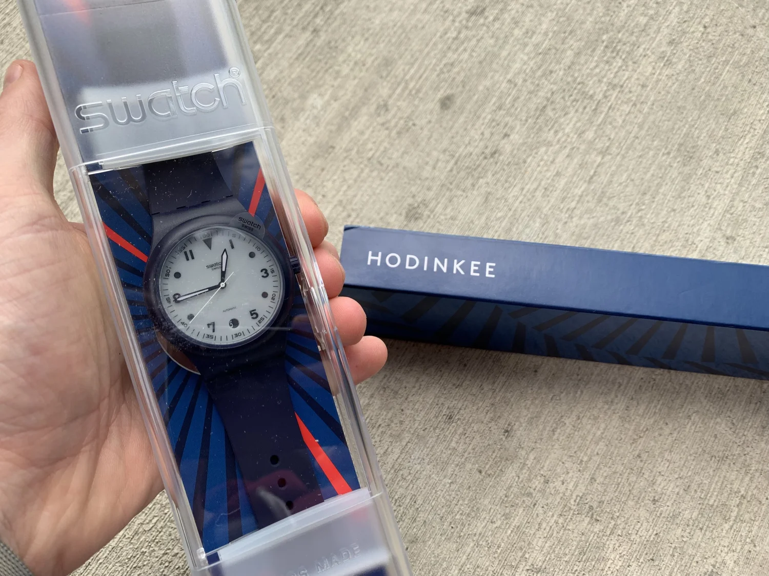 Swatch Sistem 51 Blue Hodinkee Edition — Life on the Wrist