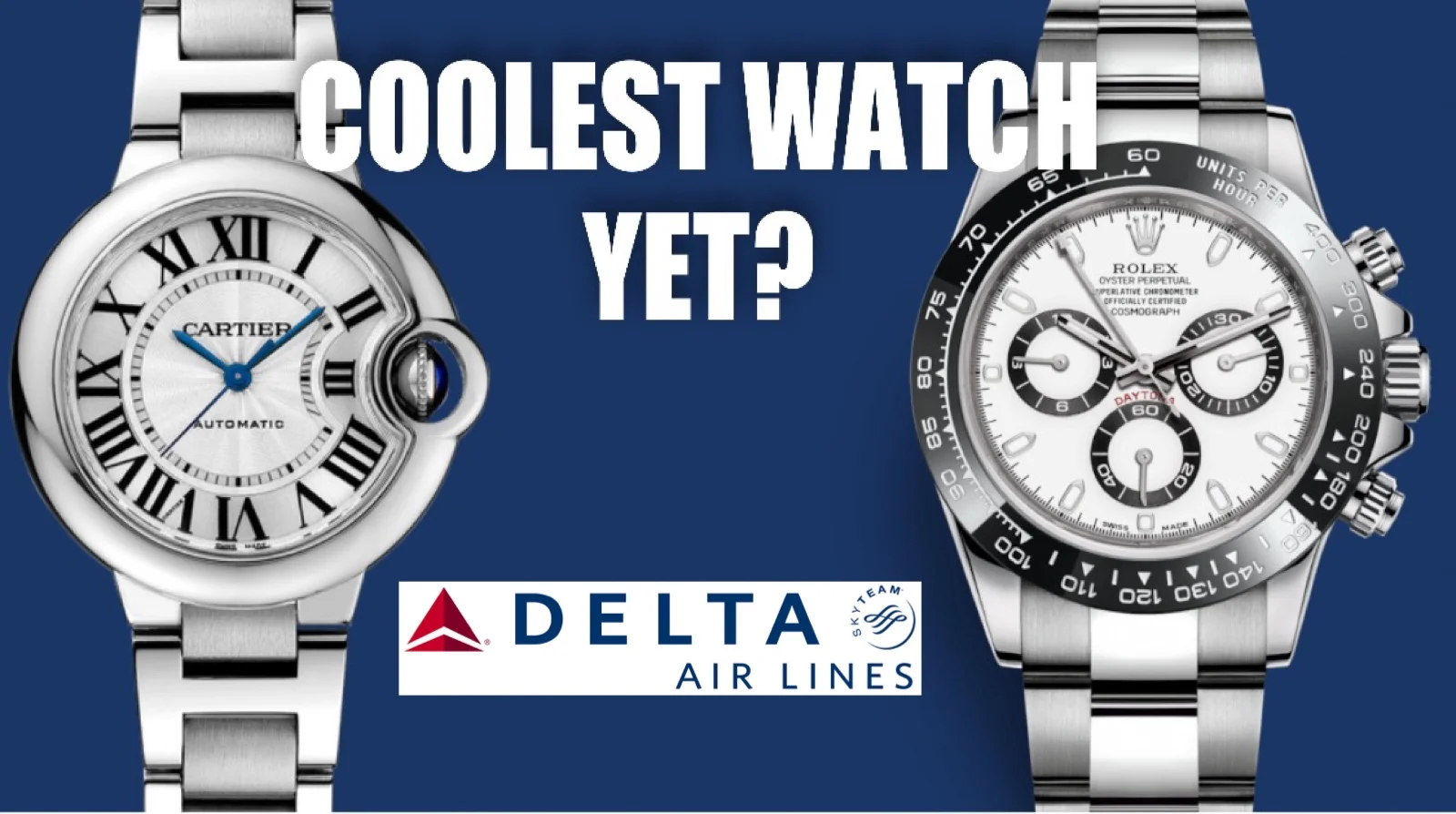 Watches Found in the Delta Sky Lounge, July 2019 - Cartier, Seiko, Rolex