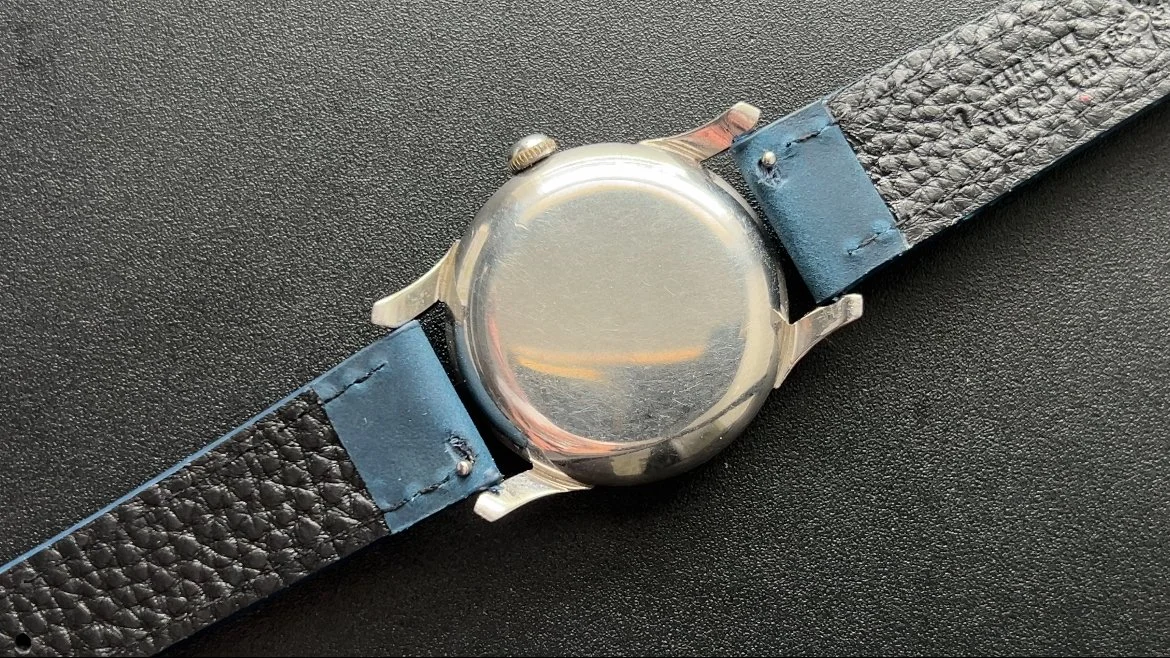 IWC Cal 85 time only steel bombe lugs photo 2.JPG