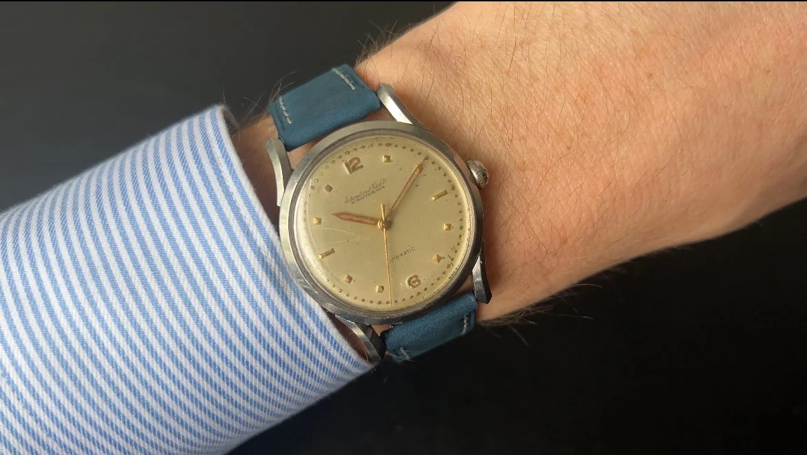 IWC Cal 85 time only steel bombe lugs photo 5.JPG