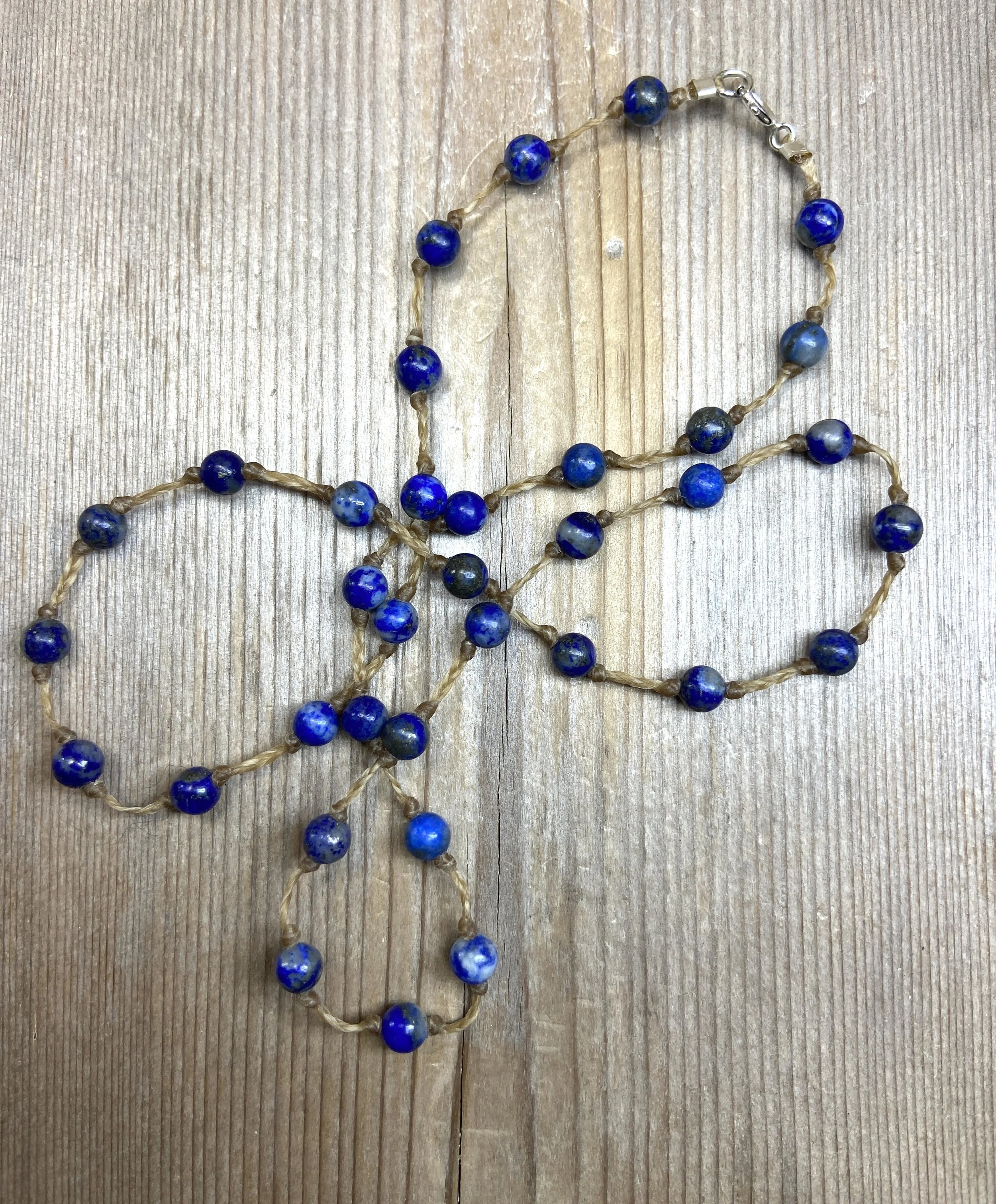 18" lapis lazuli multi-stone necklace $70