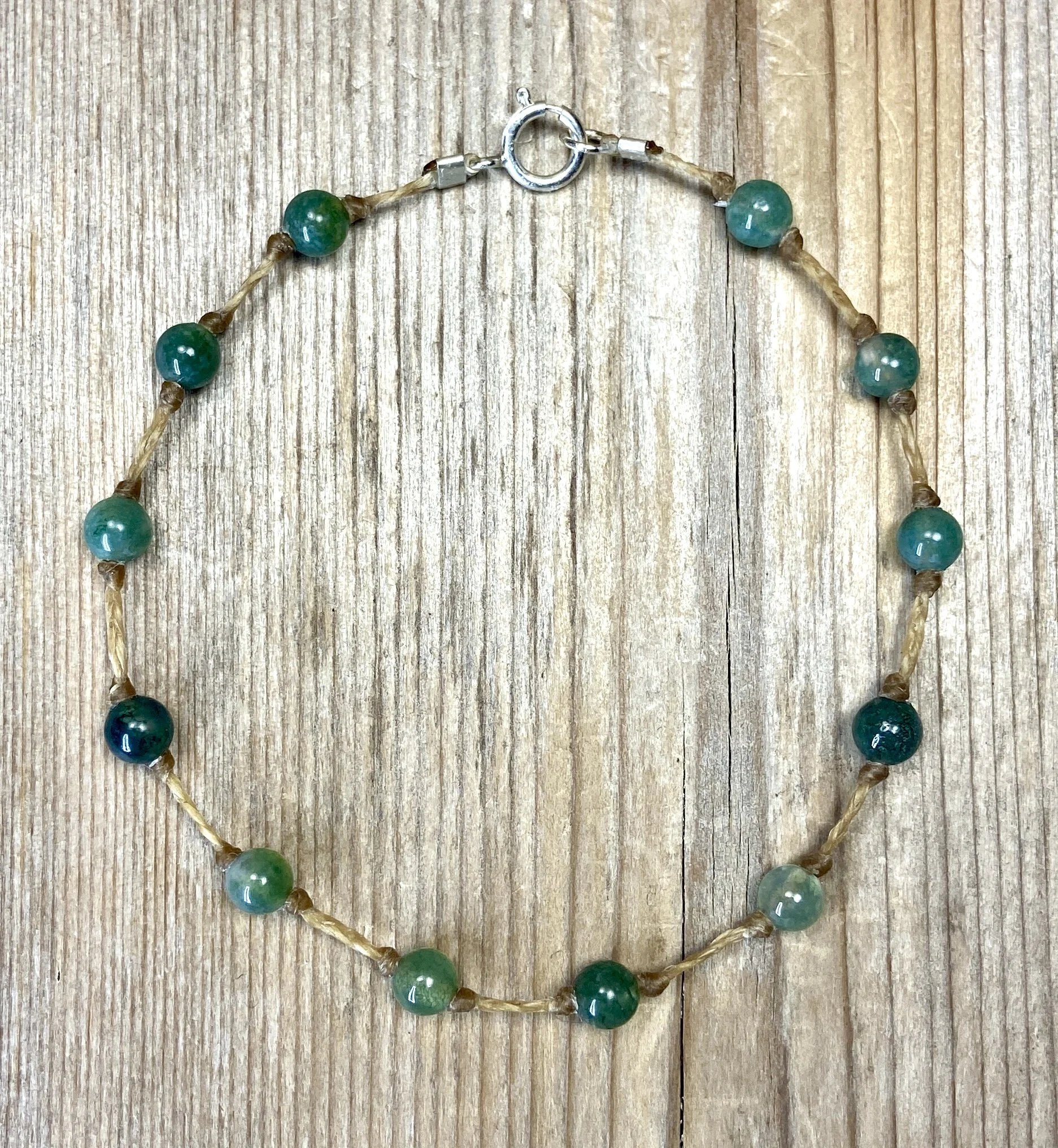 7" moss agate multi-stone bracelet $40