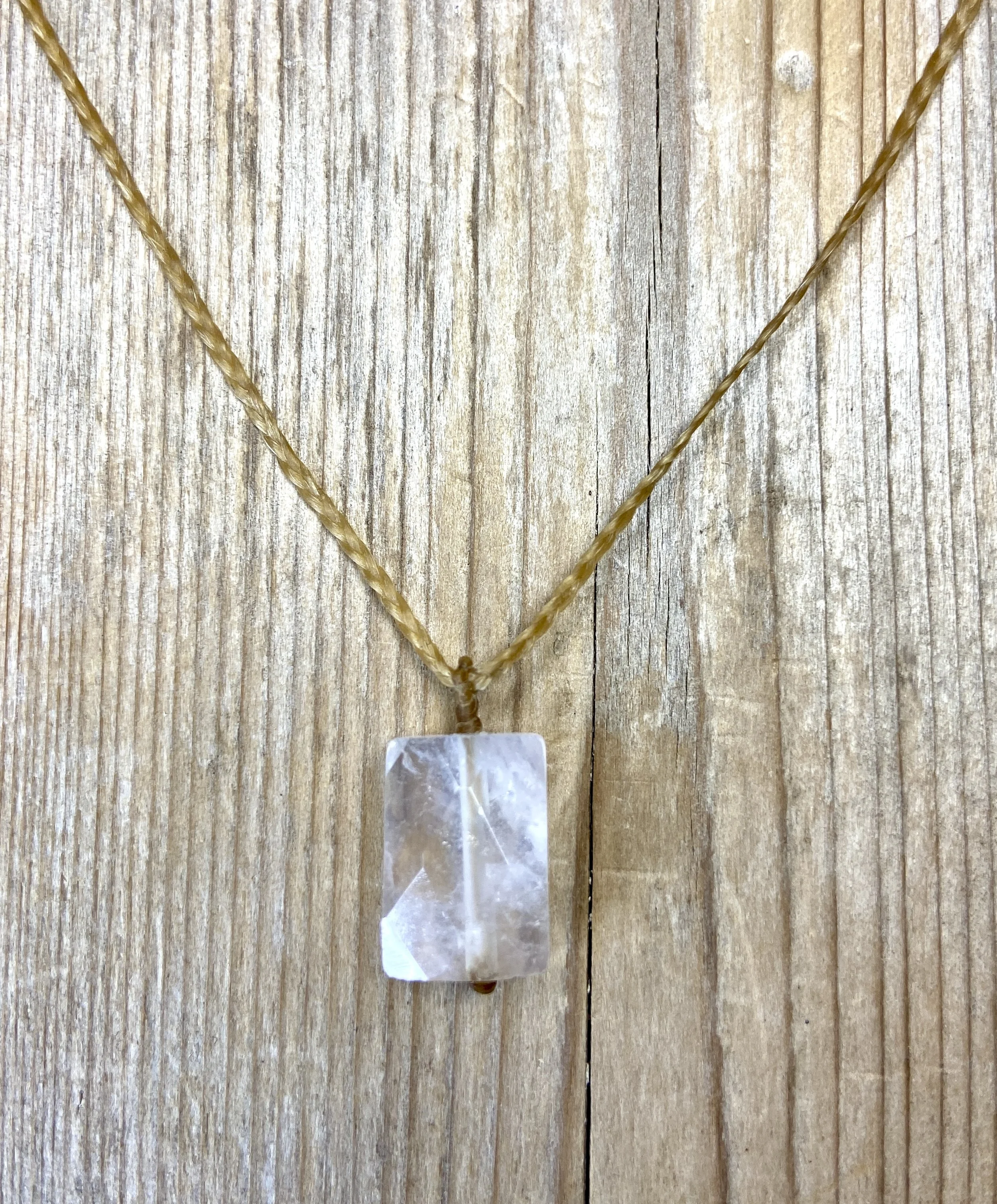 17" rose quartz necklace $45