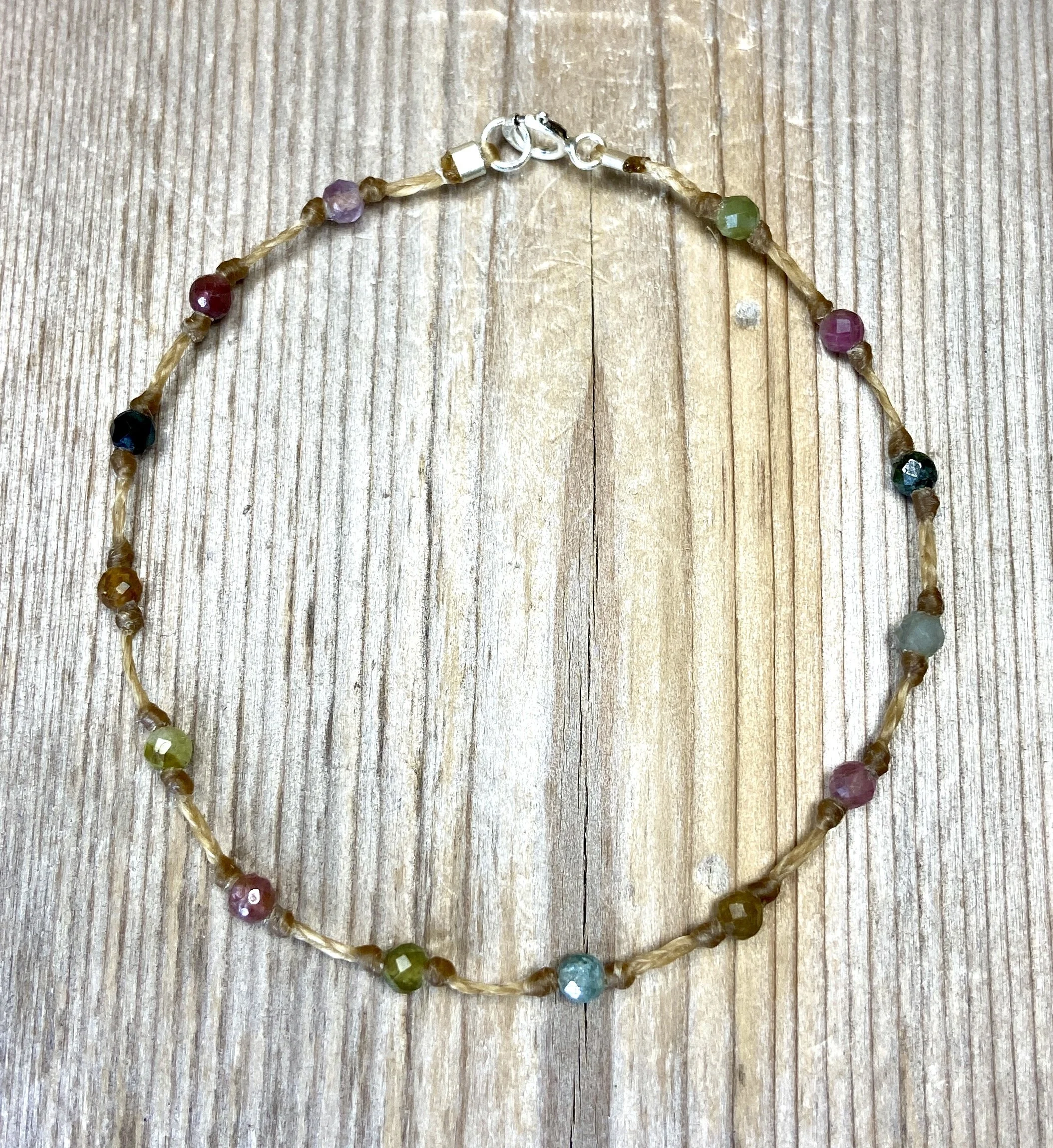 7" mixed tourmaline multi-stone bracelet $45