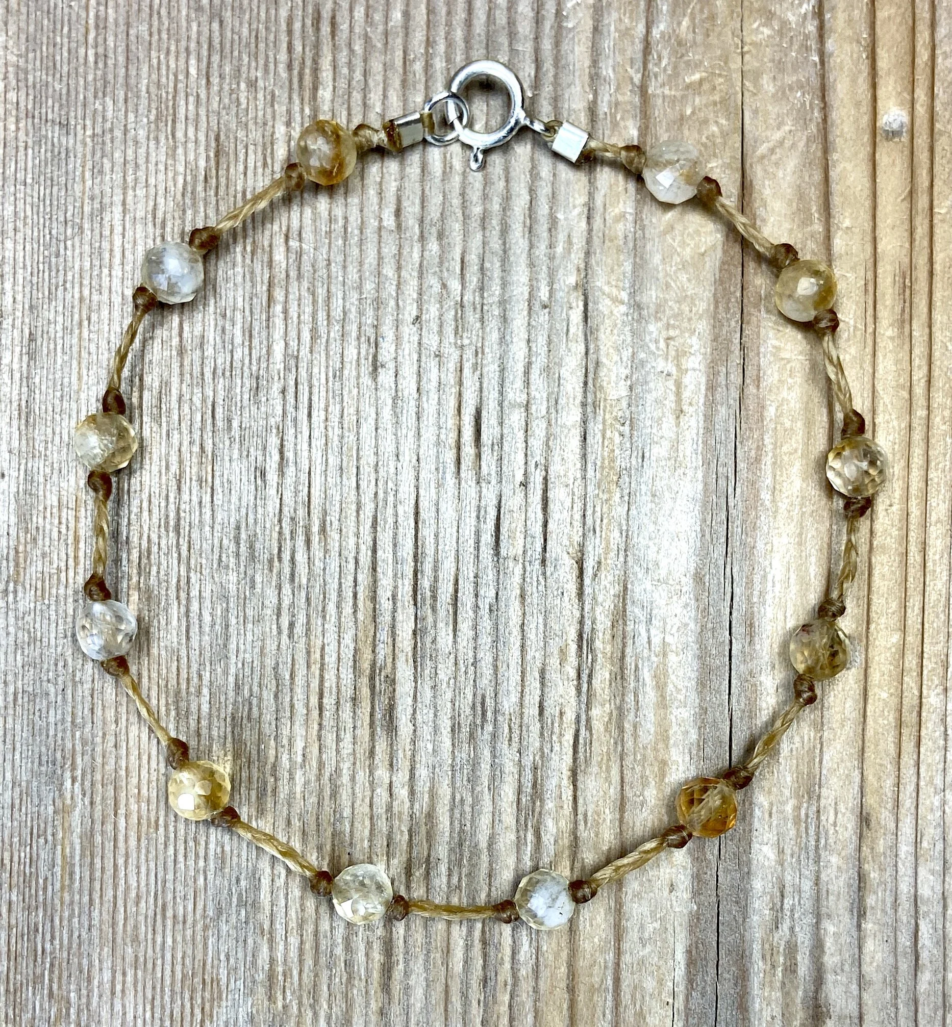 7" citrine multi-stone bracelet $40