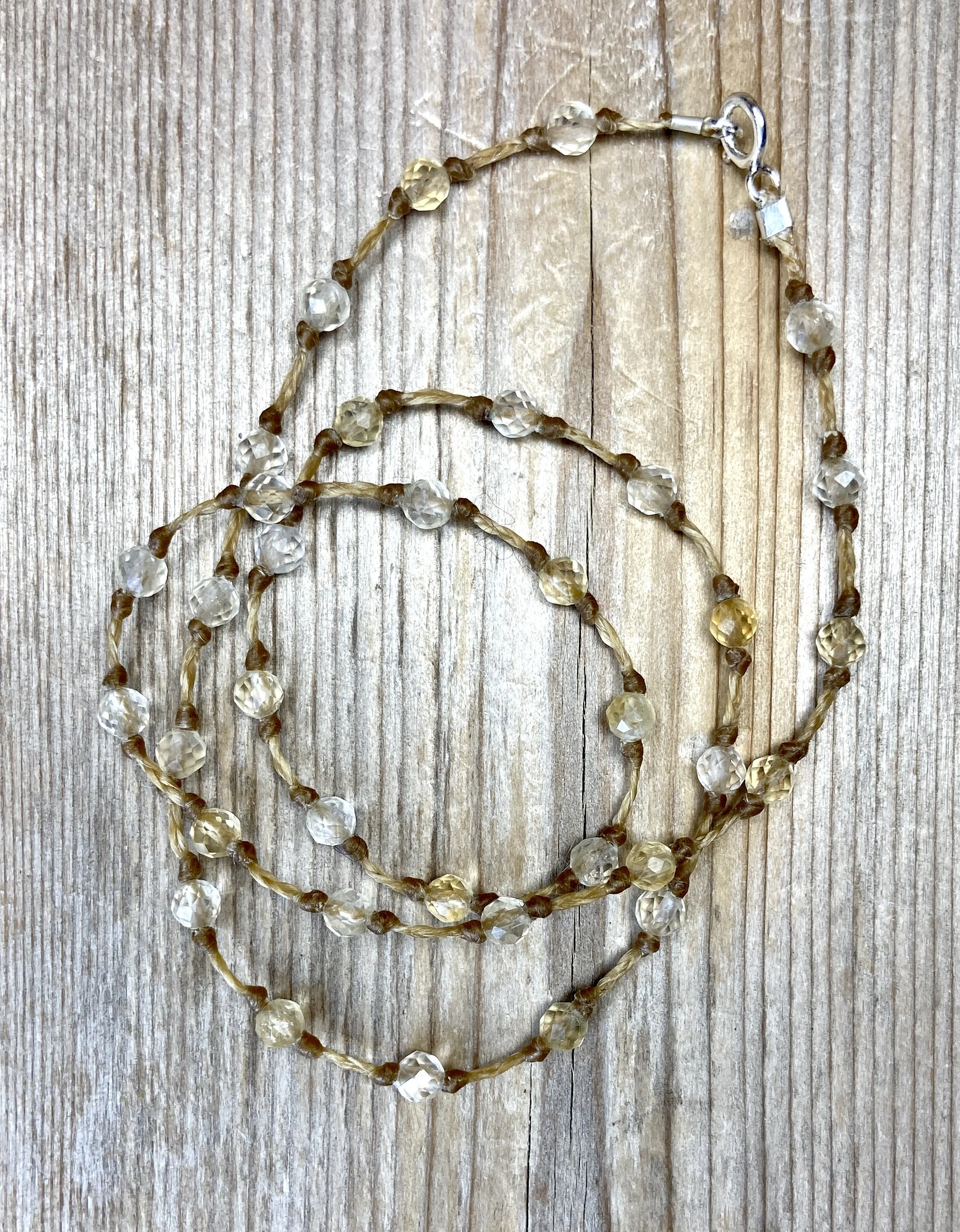 16" citrine multi-stone necklace $70