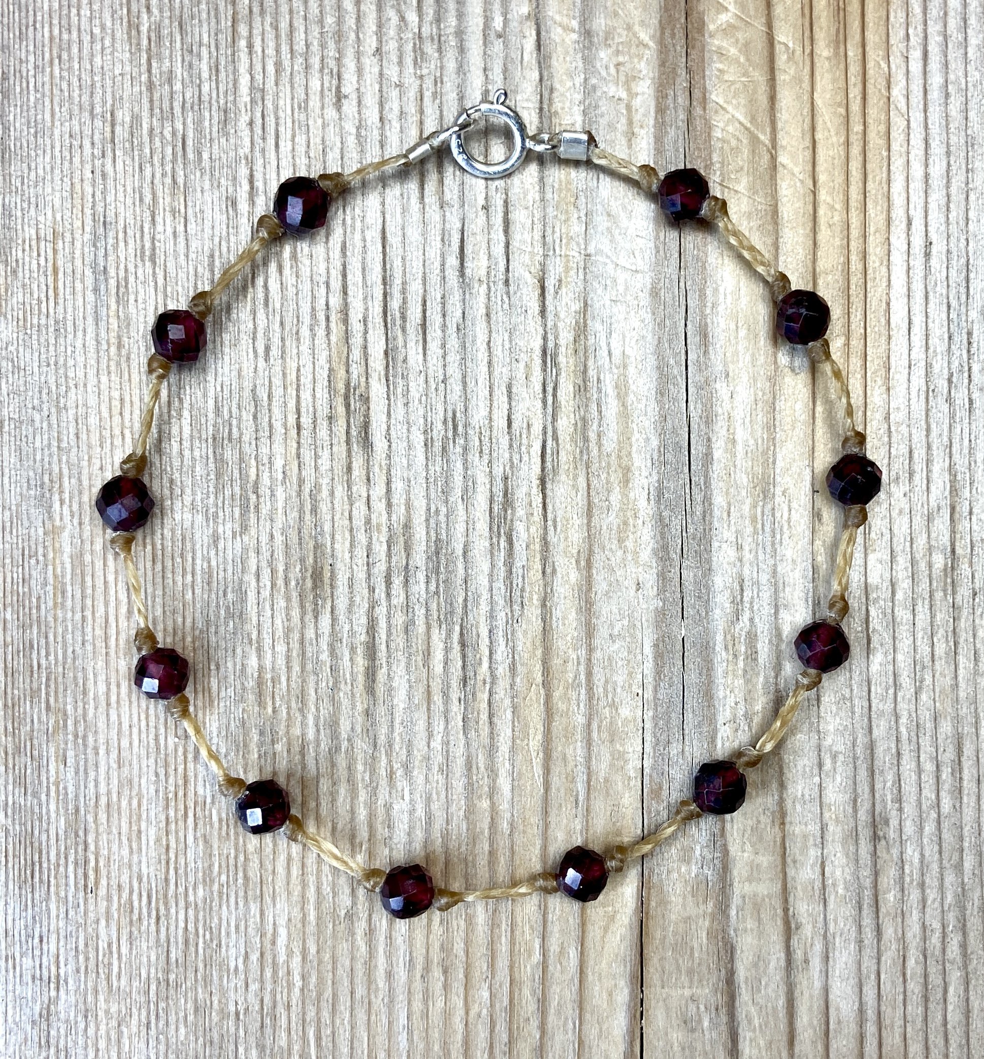 7" garnet multi-stone bracelet $40