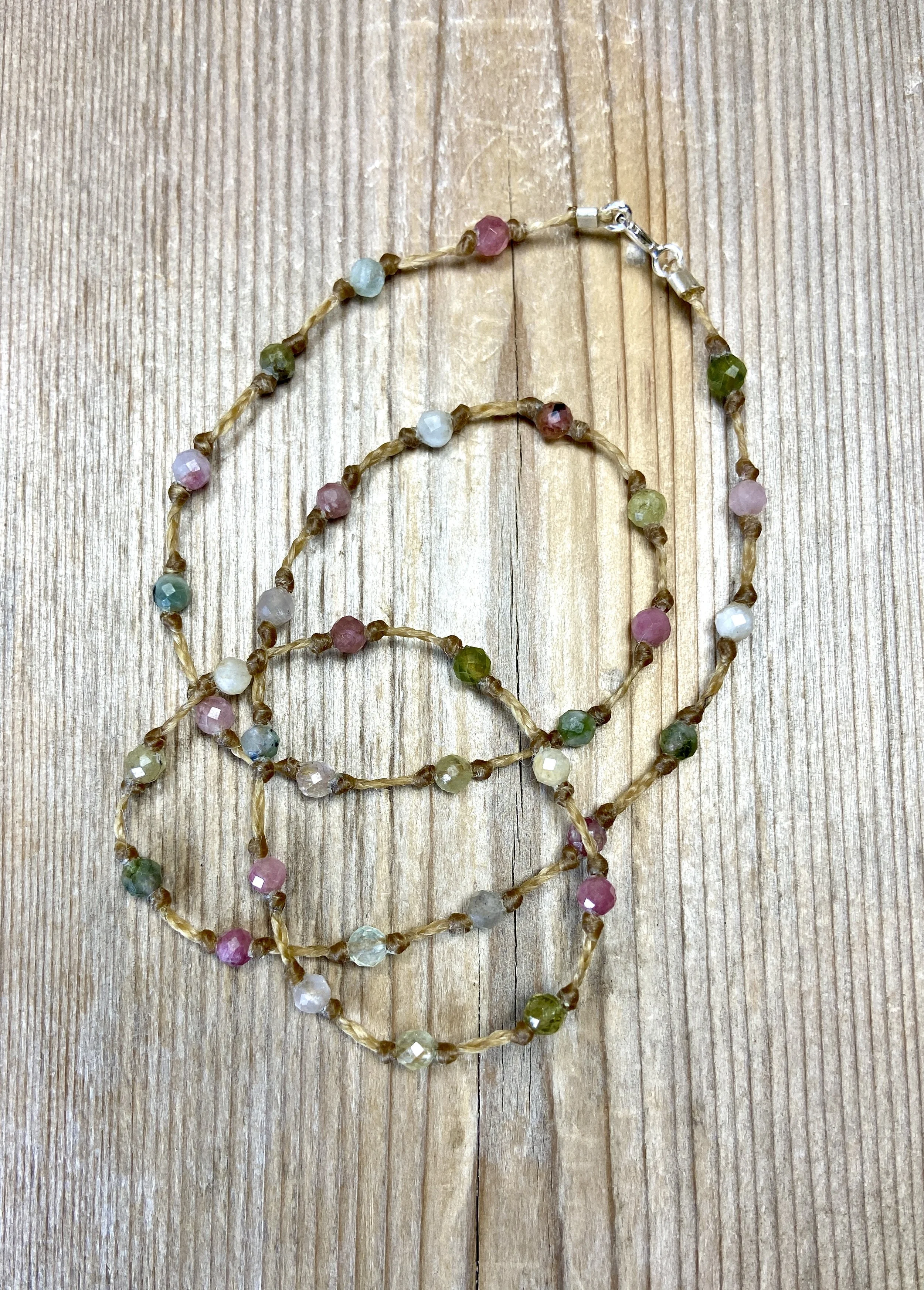 16" mixed tourmaline multi-stone necklace $70