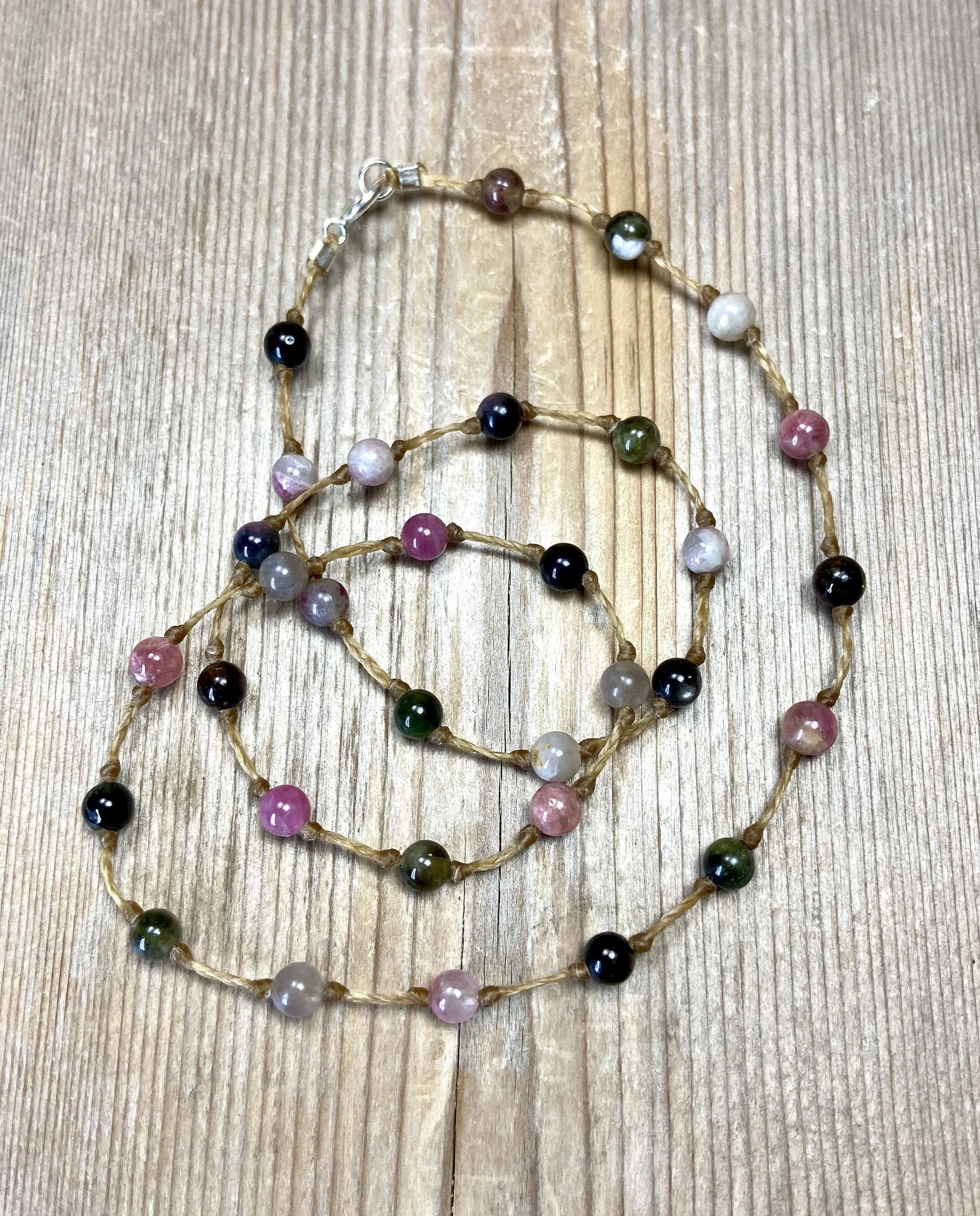 18" mixed tourmaline multi-stone necklace $70