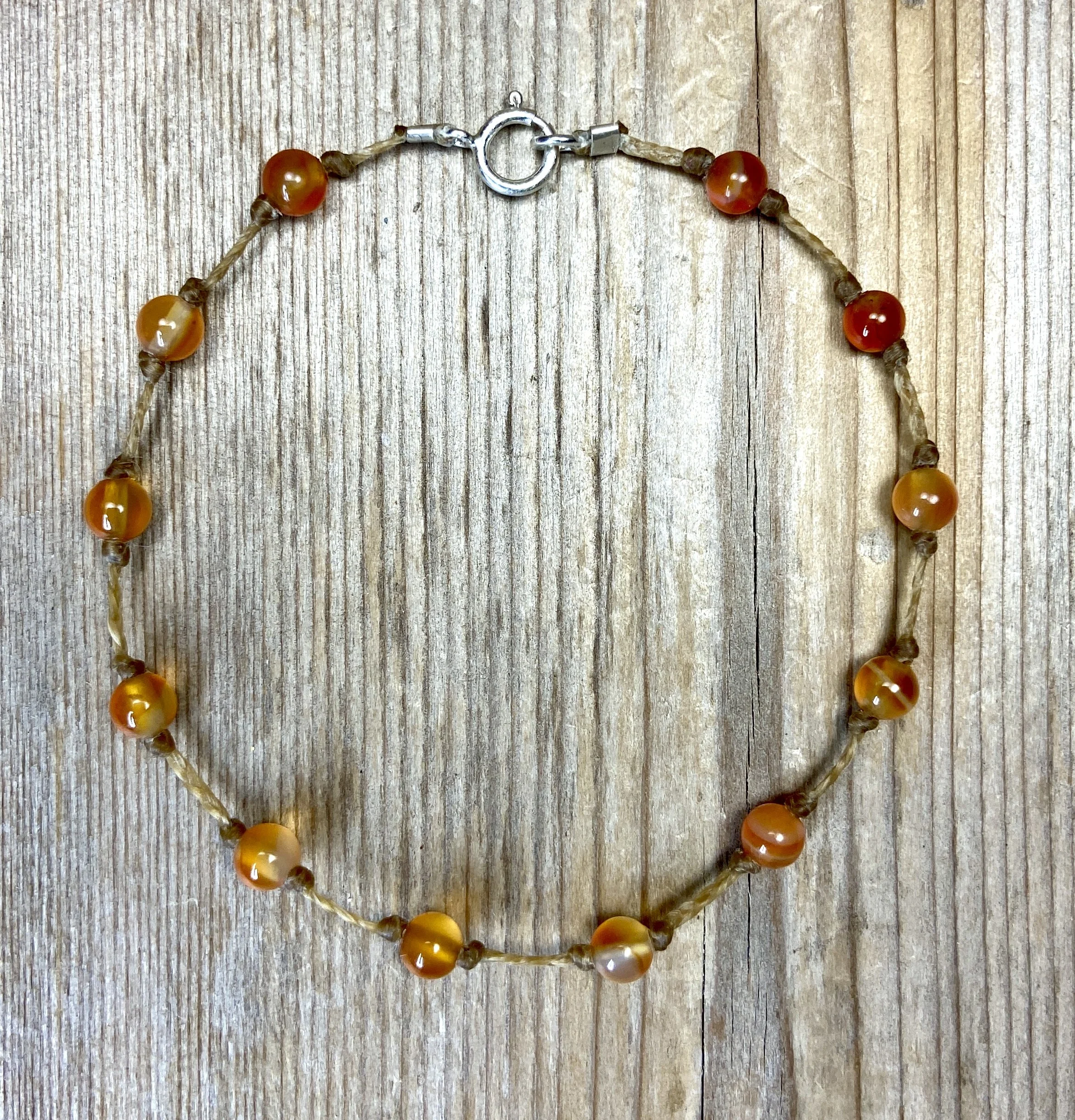 7" carnelian multi-stone bracelet $40