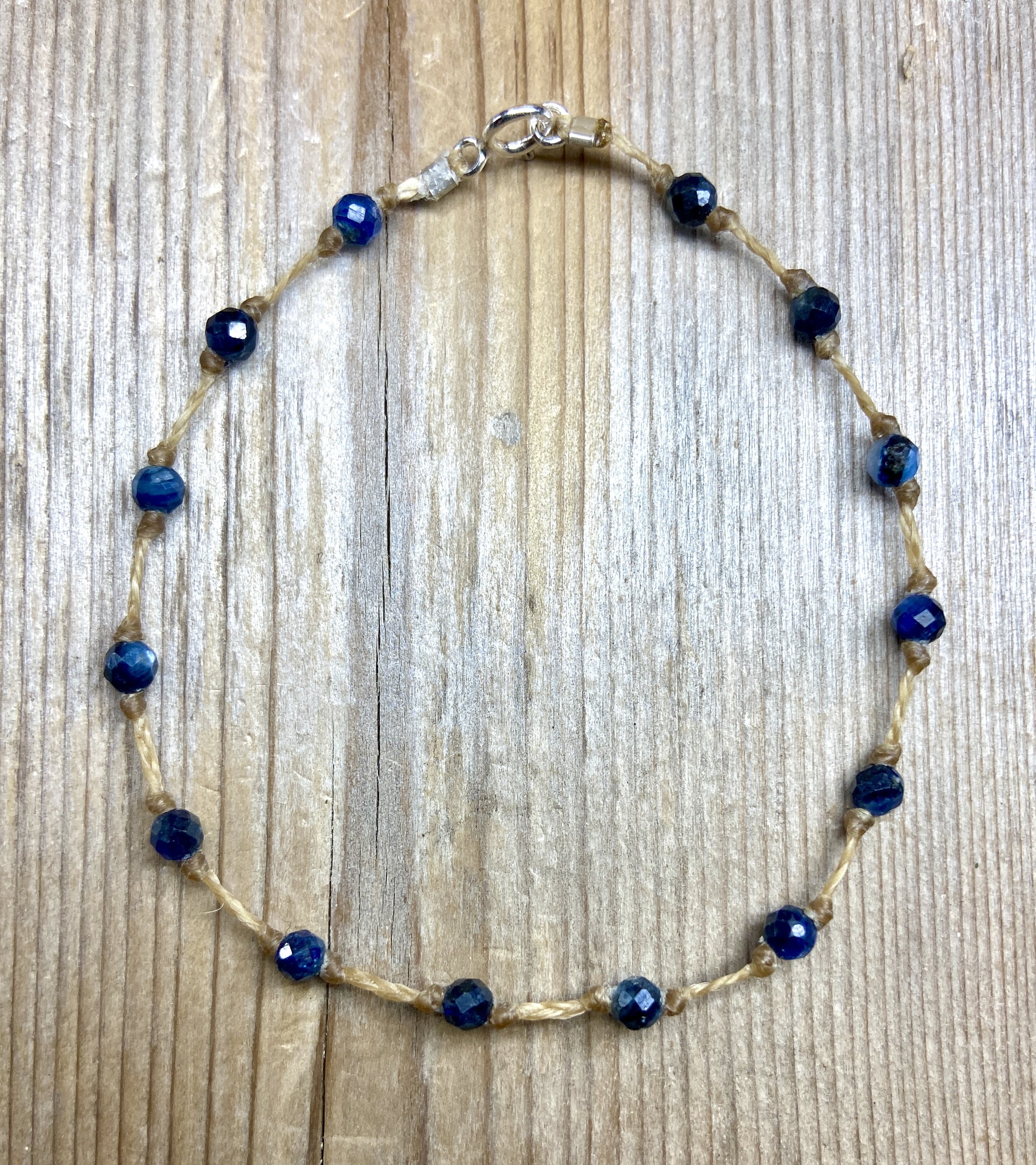 7" blue kynite multi-stone bracelet $45