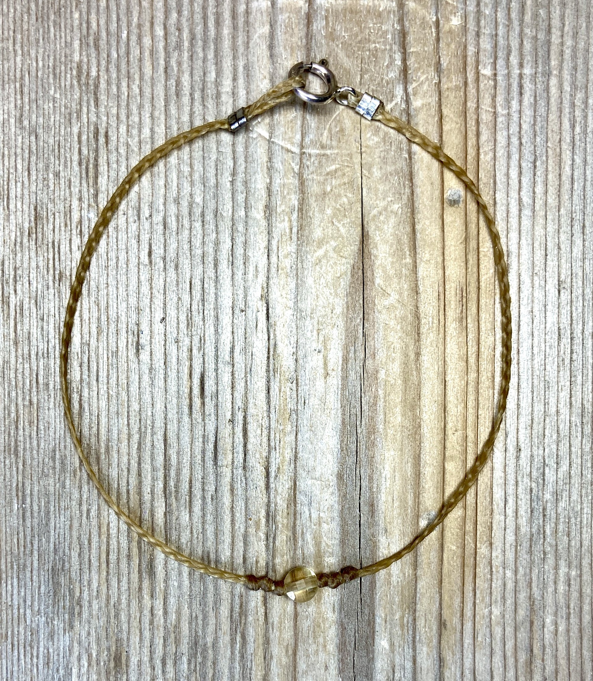 7" citrine single-stone bracelet $25
