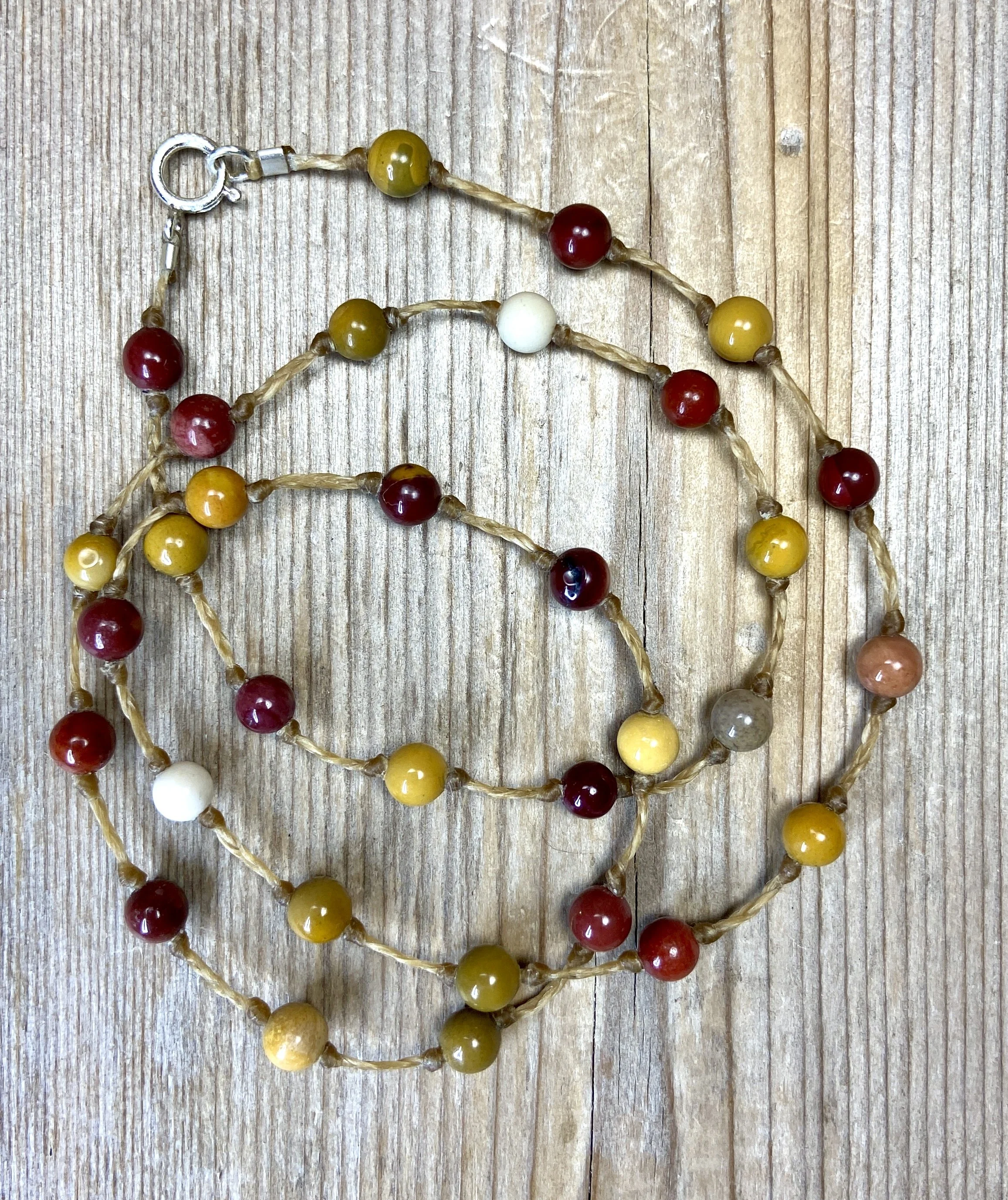 18" mookaite jasper multi-stone necklace $70